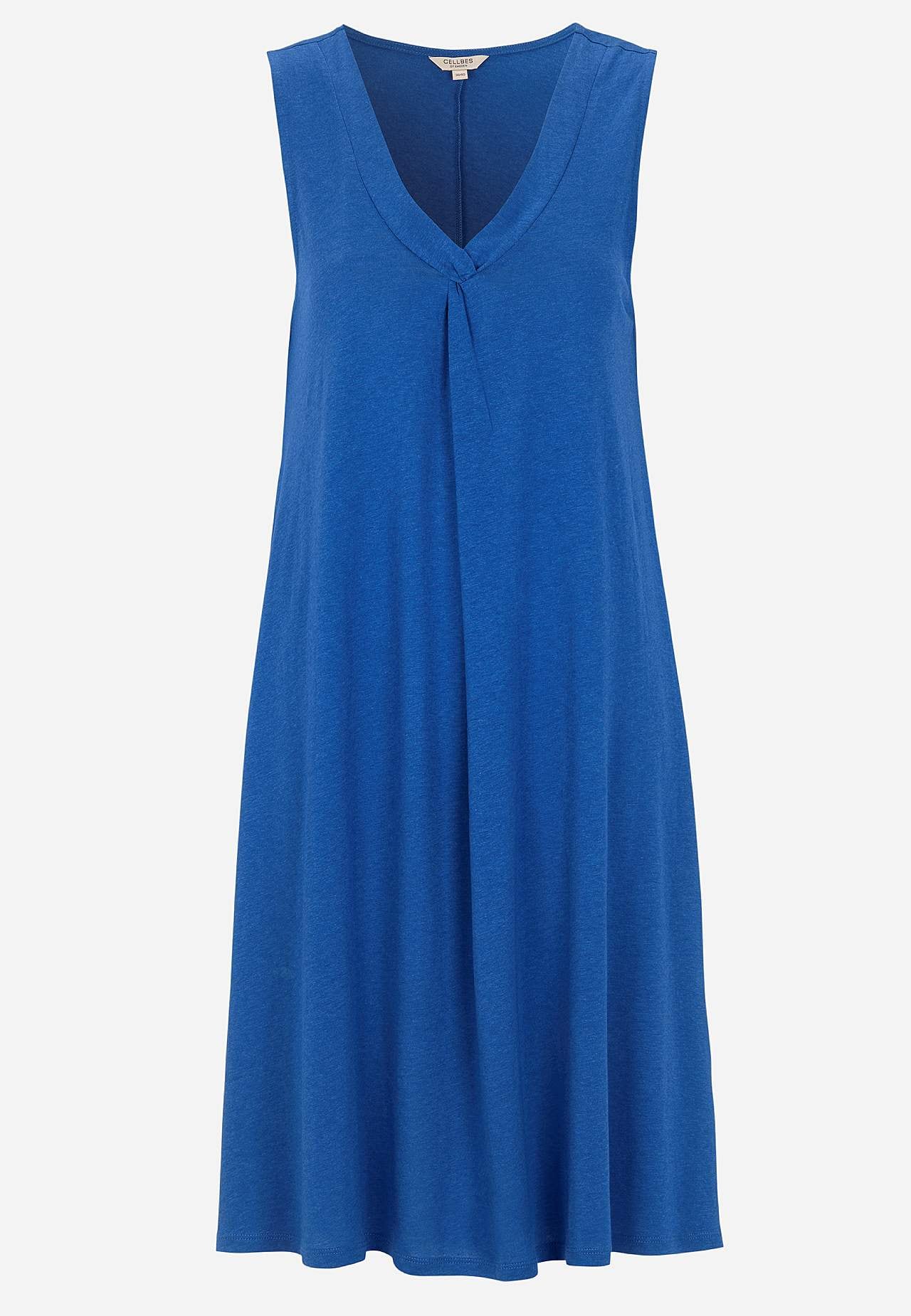 V-halset, ermløs Jersey-kjole