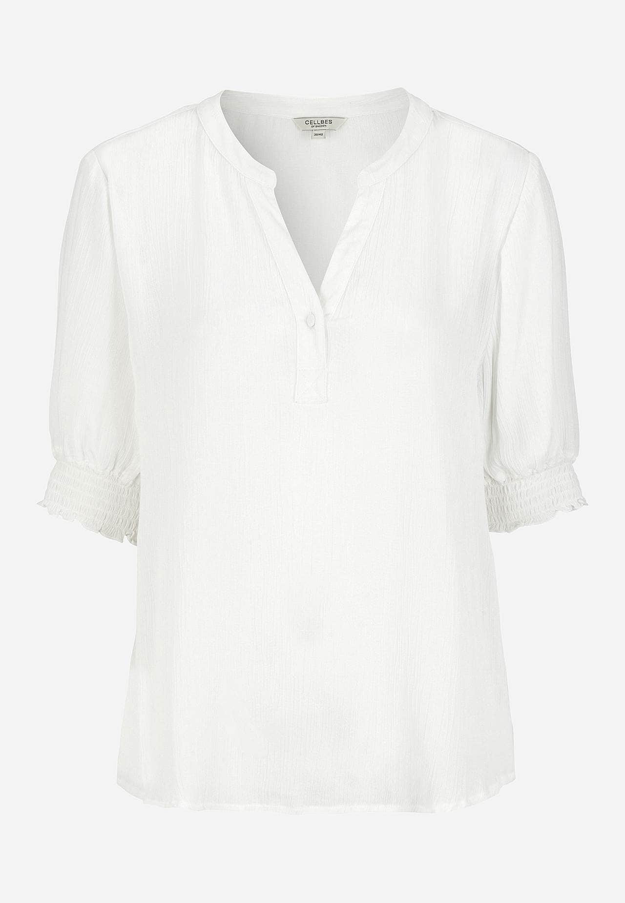 Crepe bluse med vaffelsøm