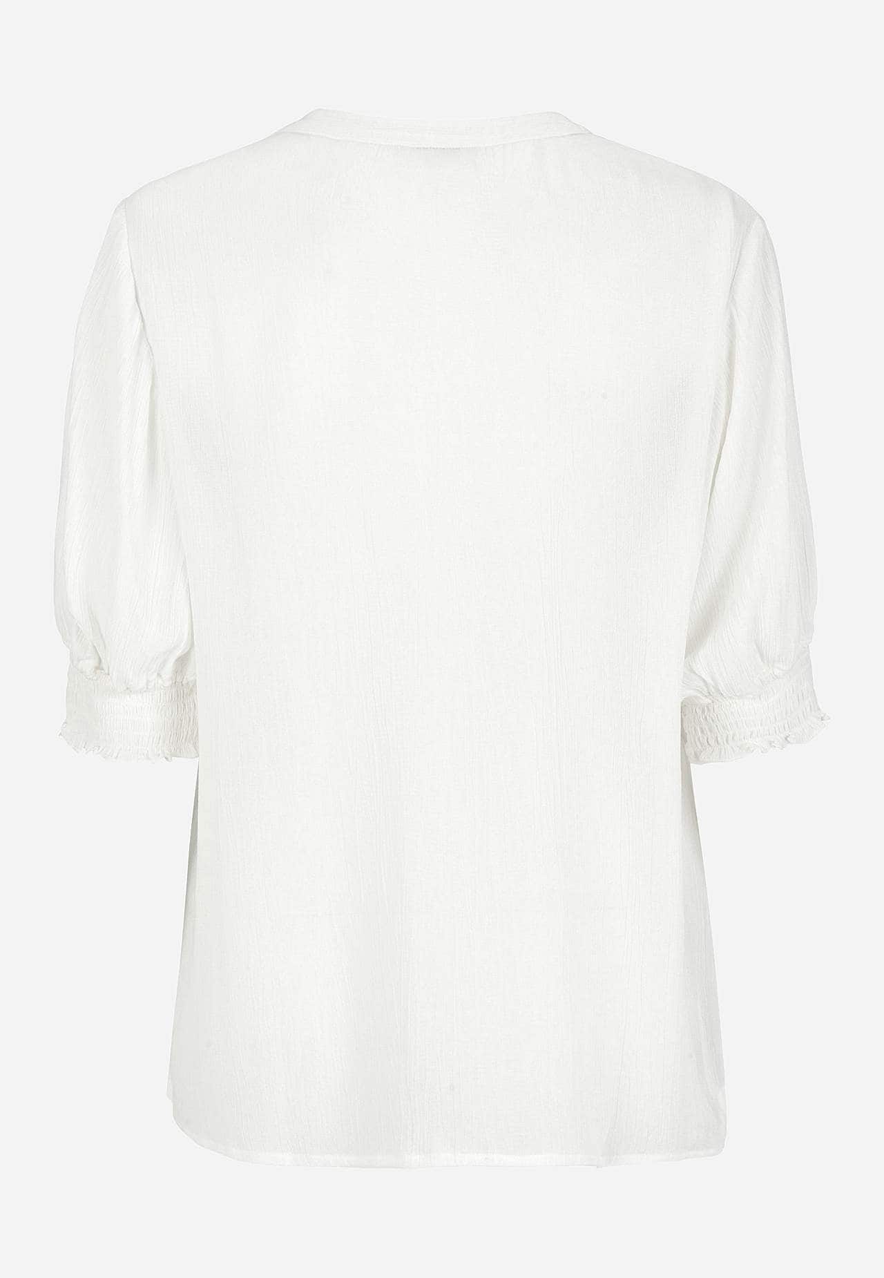 Crepe bluse med vaffelsøm