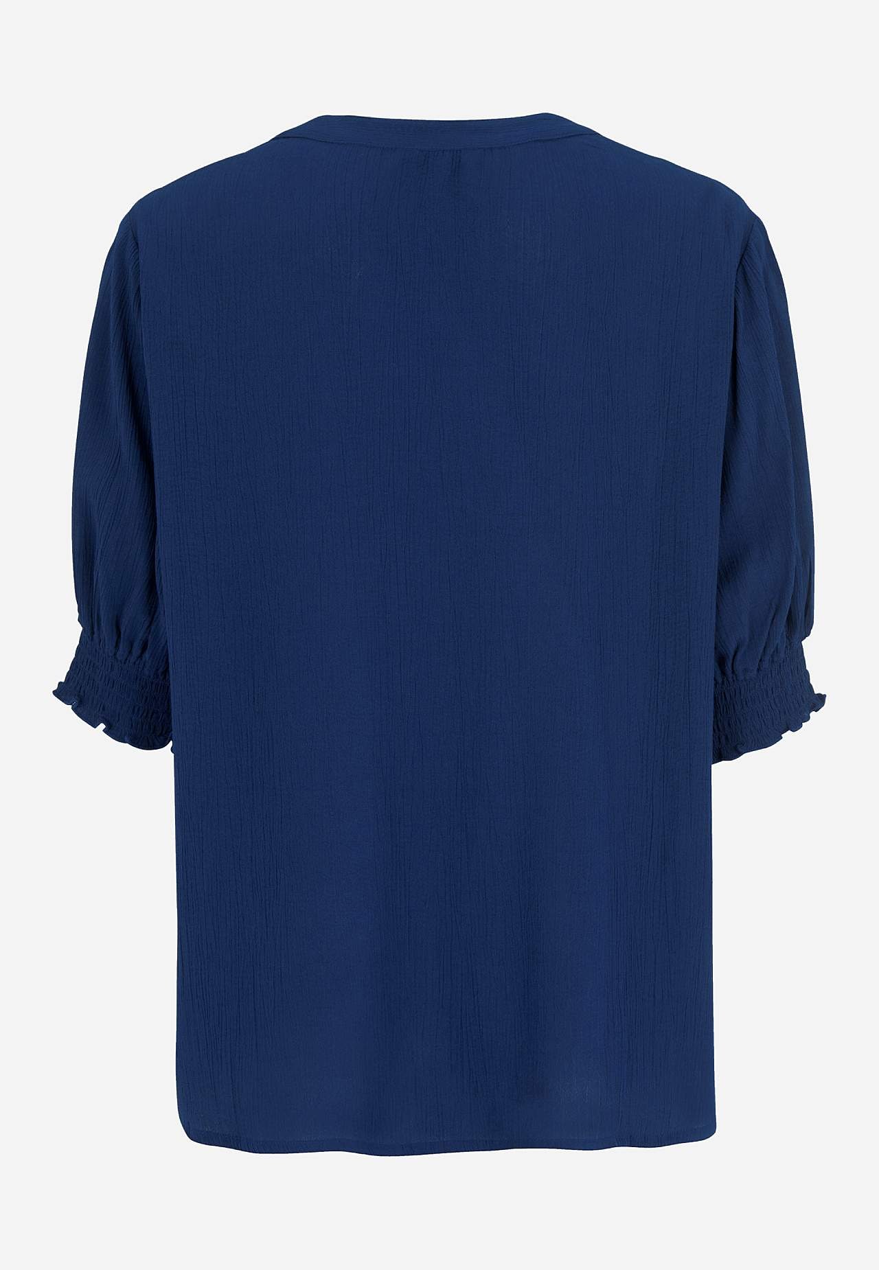 Crepe bluse med vaffelsøm