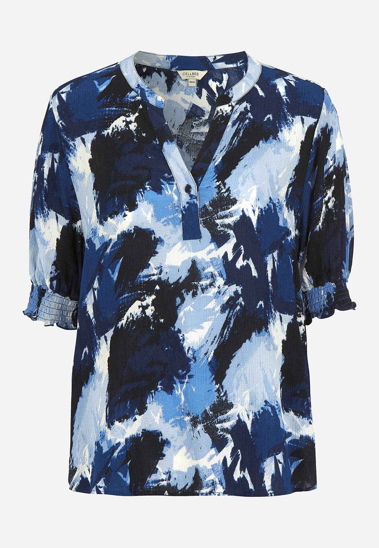 Crepe bluse med vaffelsøm