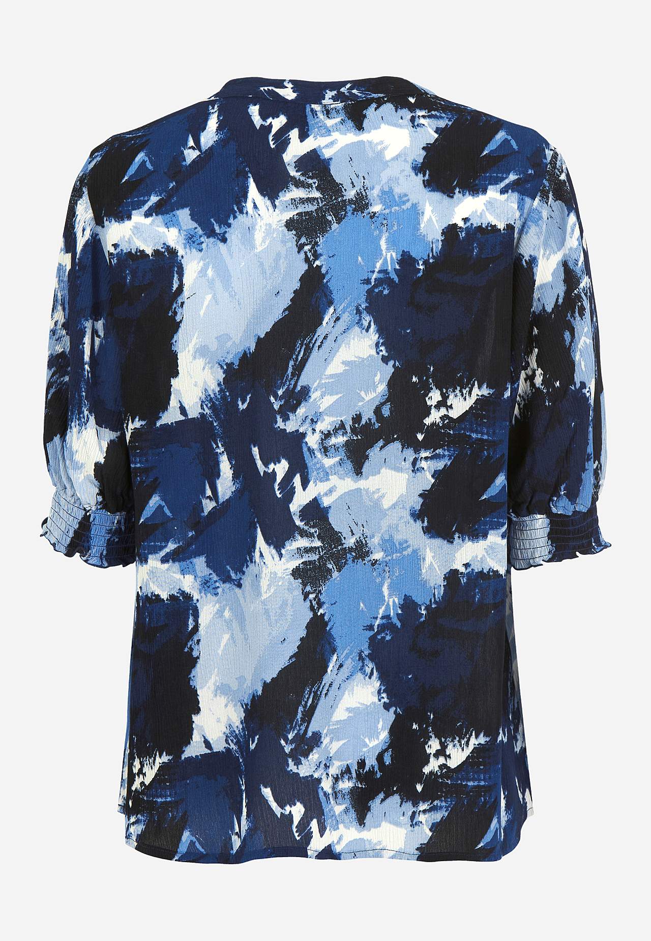 Crepe bluse med vaffelsøm