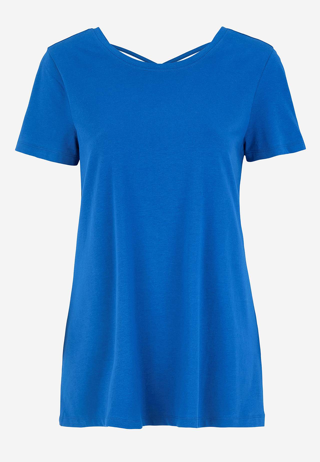 Jerseytopp med flettet ryggdetalj