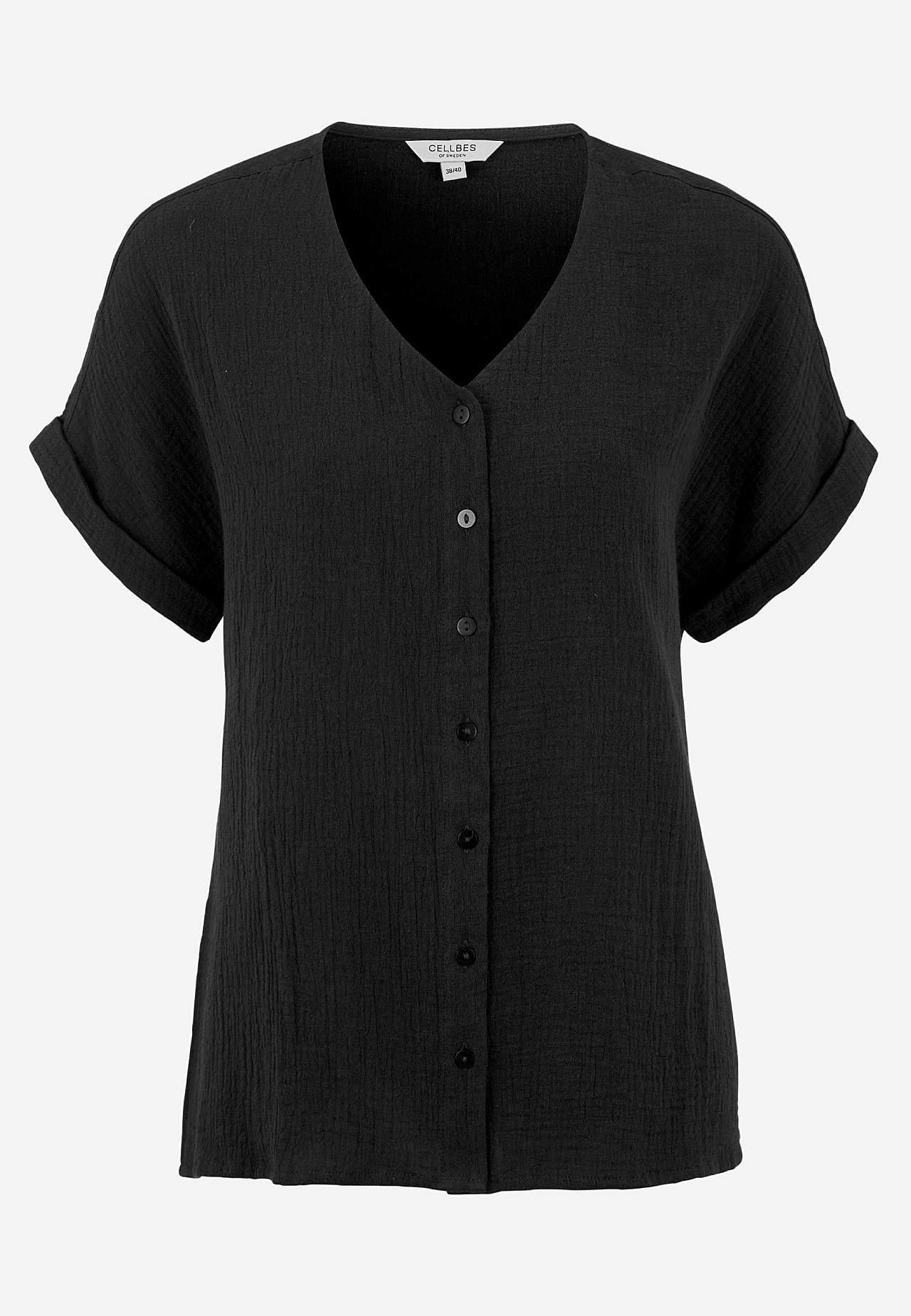 Kortermet bomullsbluse
