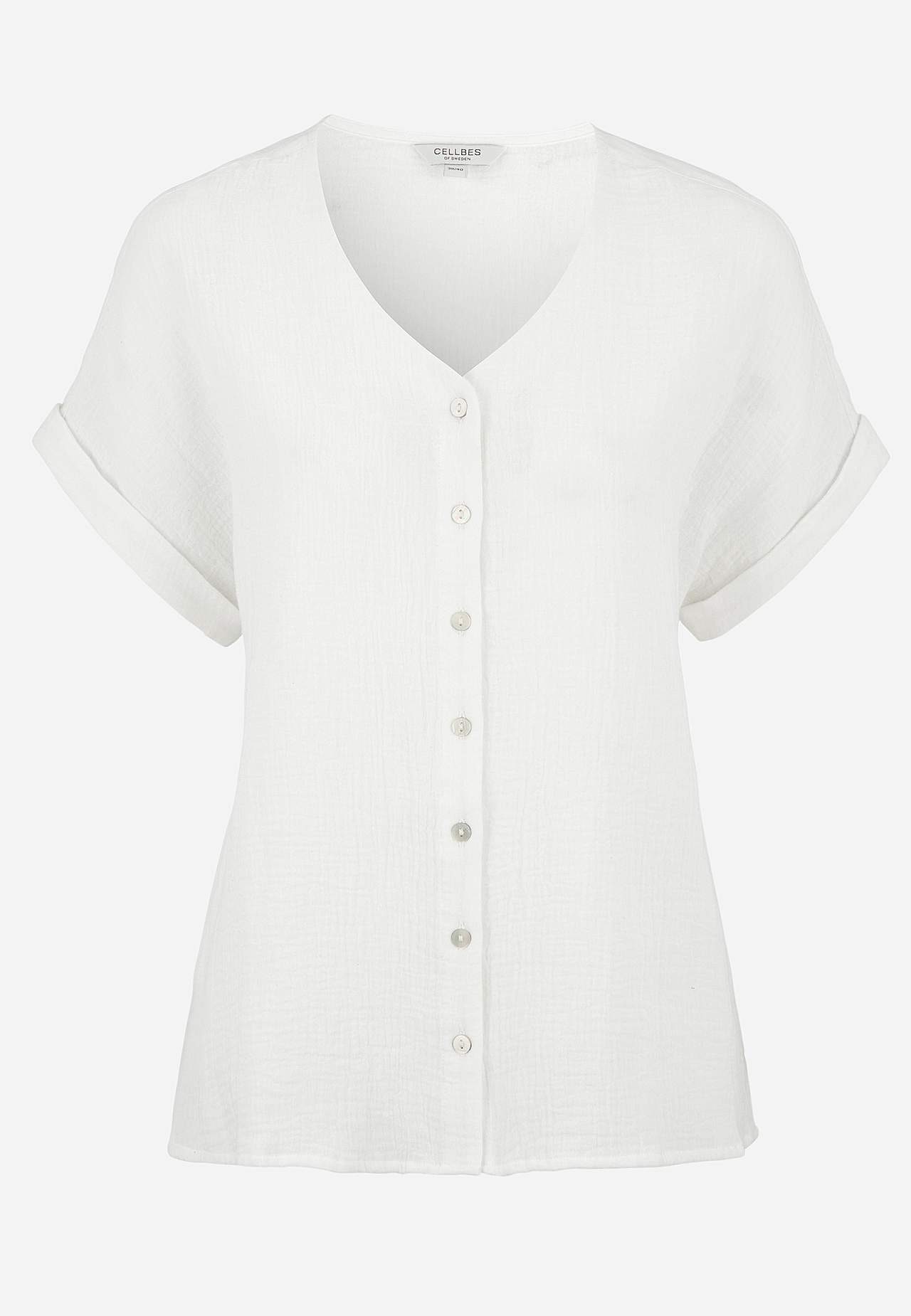 Kortermet bomullsbluse