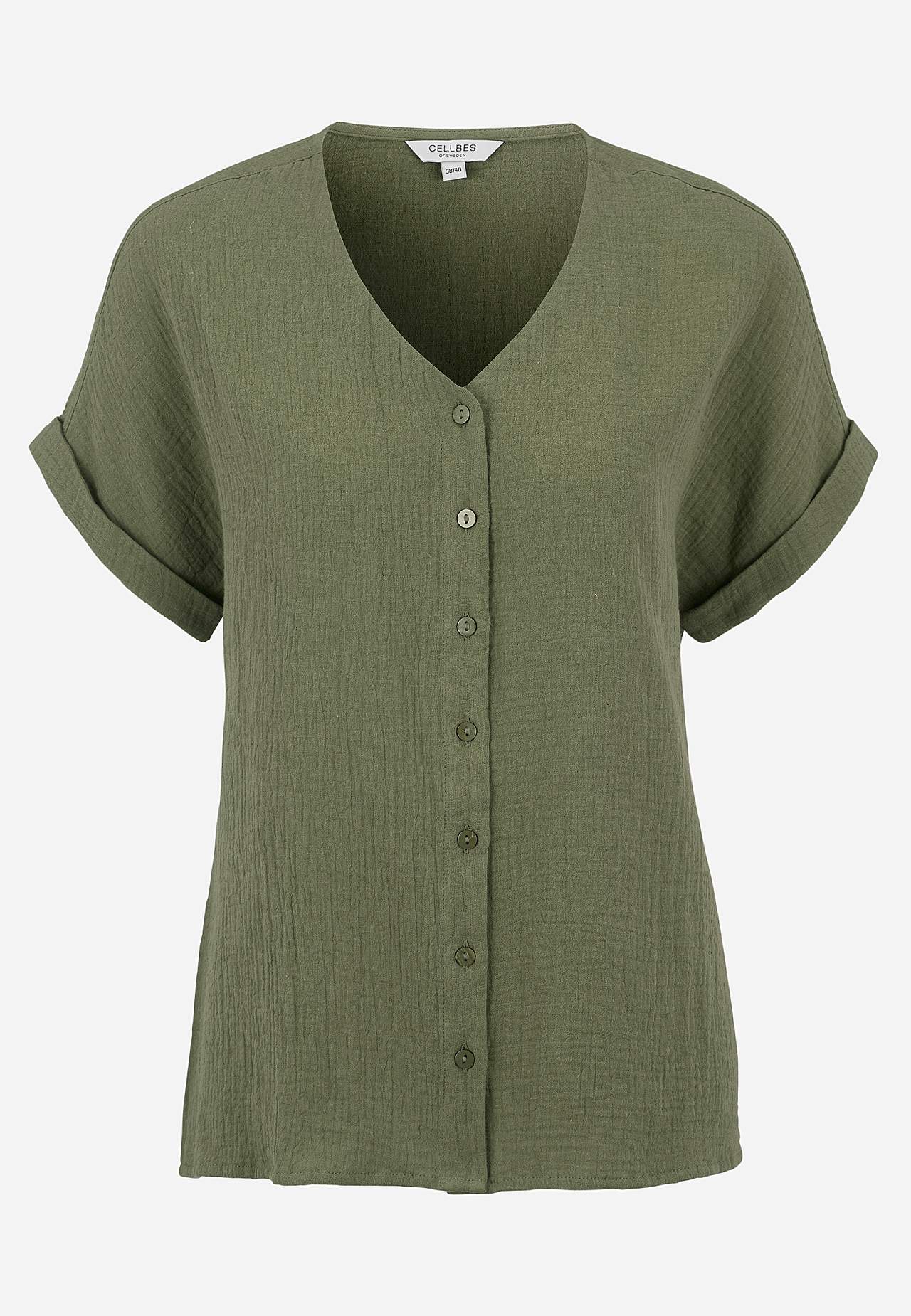 Kortermet bomullsbluse