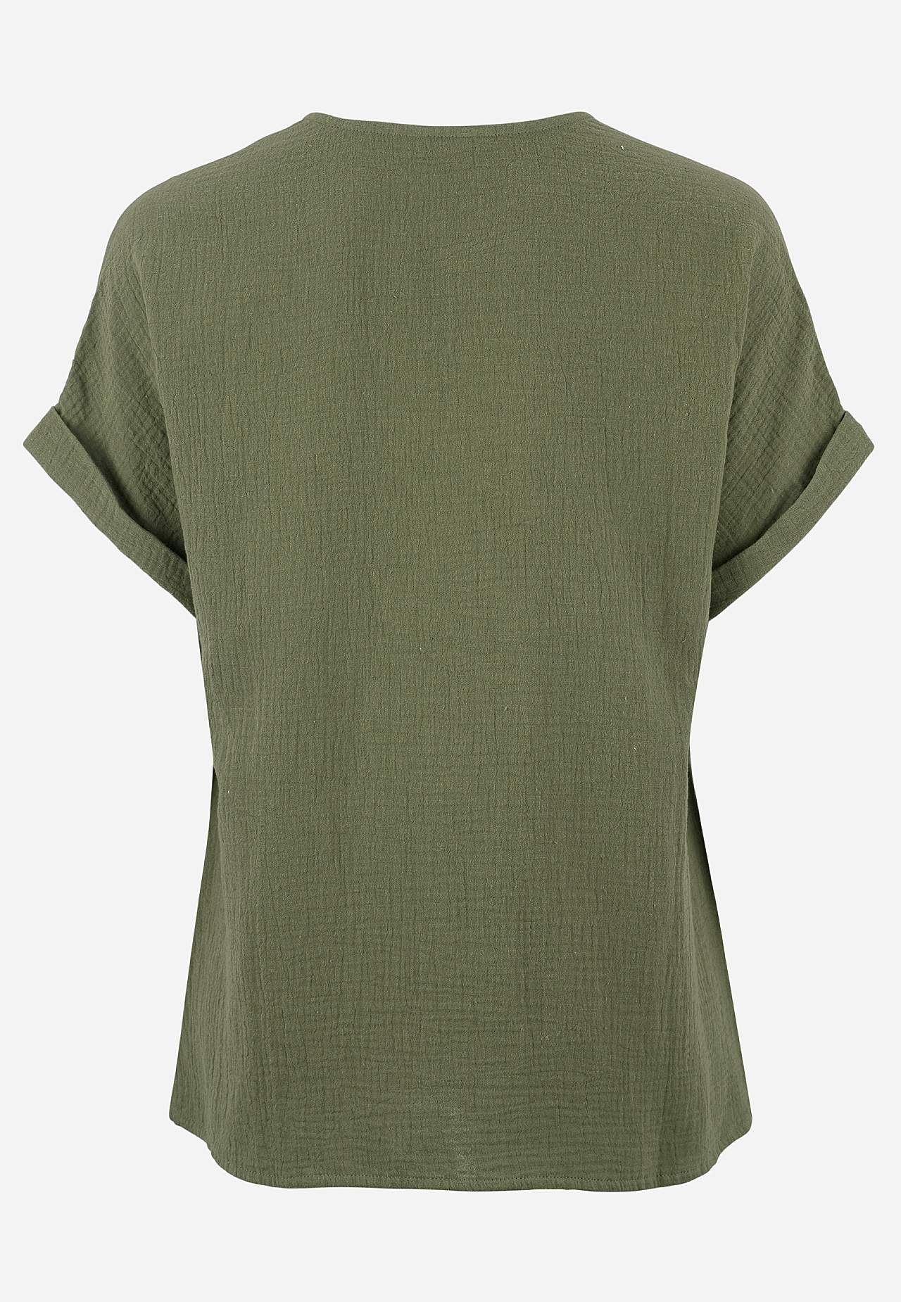Kortermet bomullsbluse