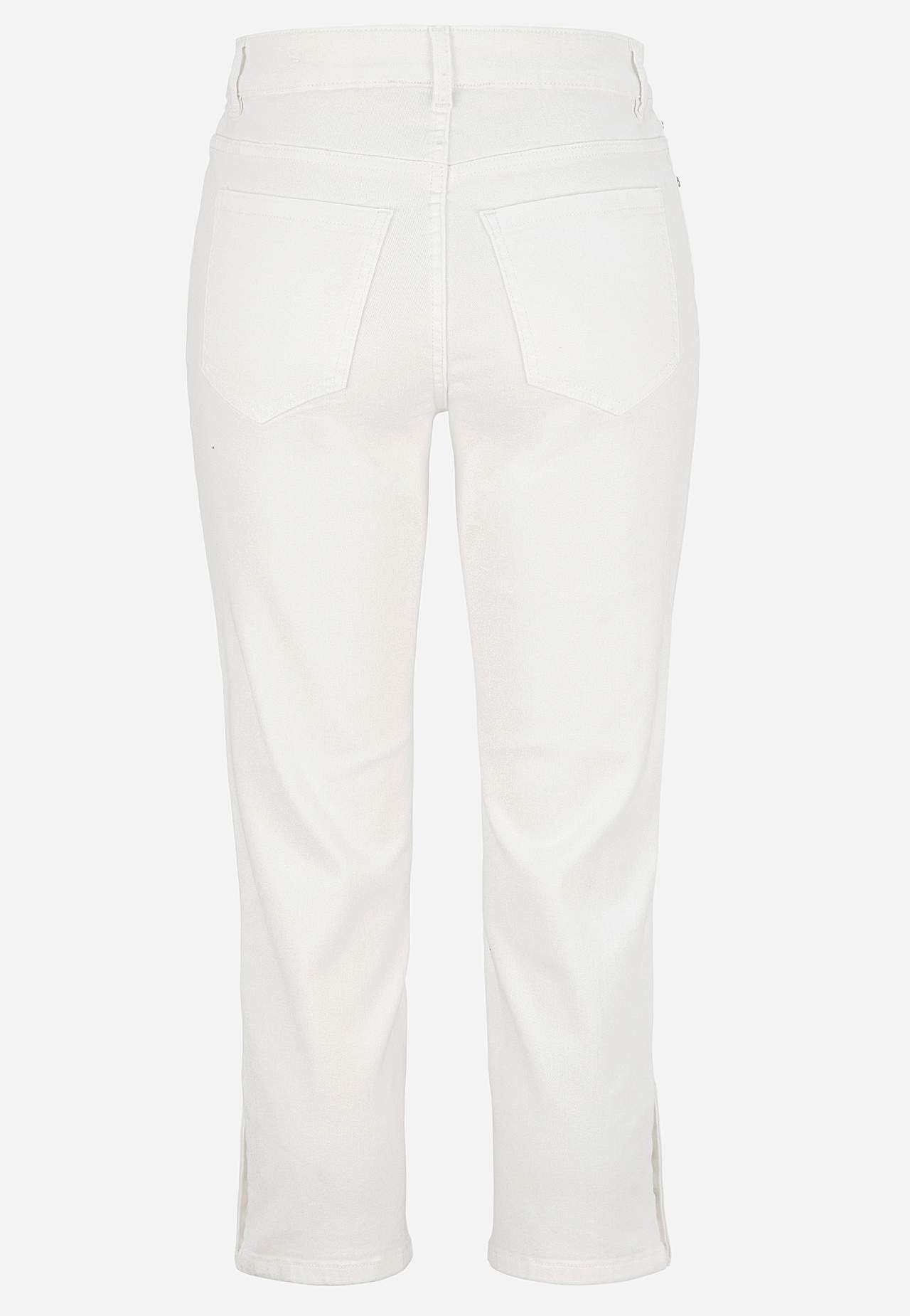 Caprijeans med design med fem lommer