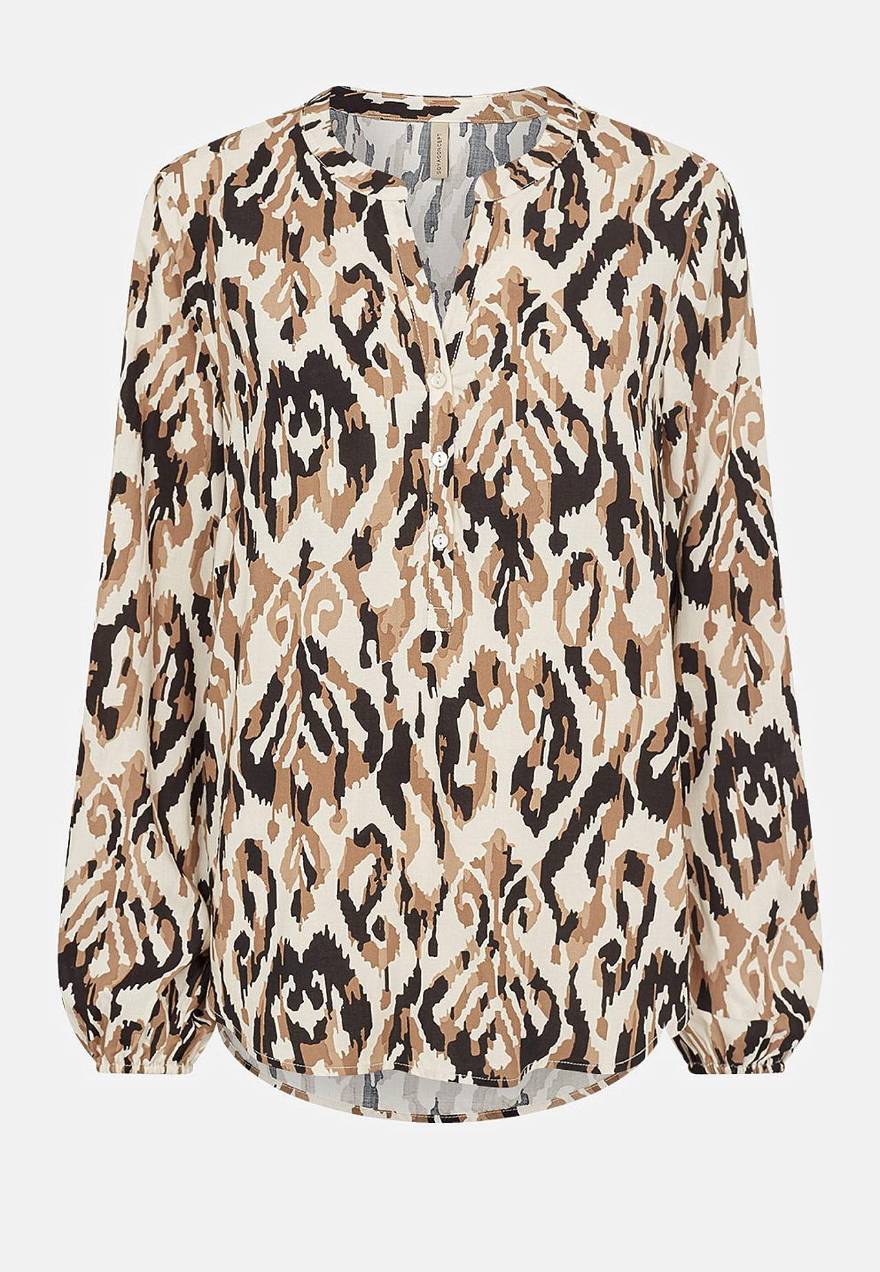 Vevet bluse med knapper