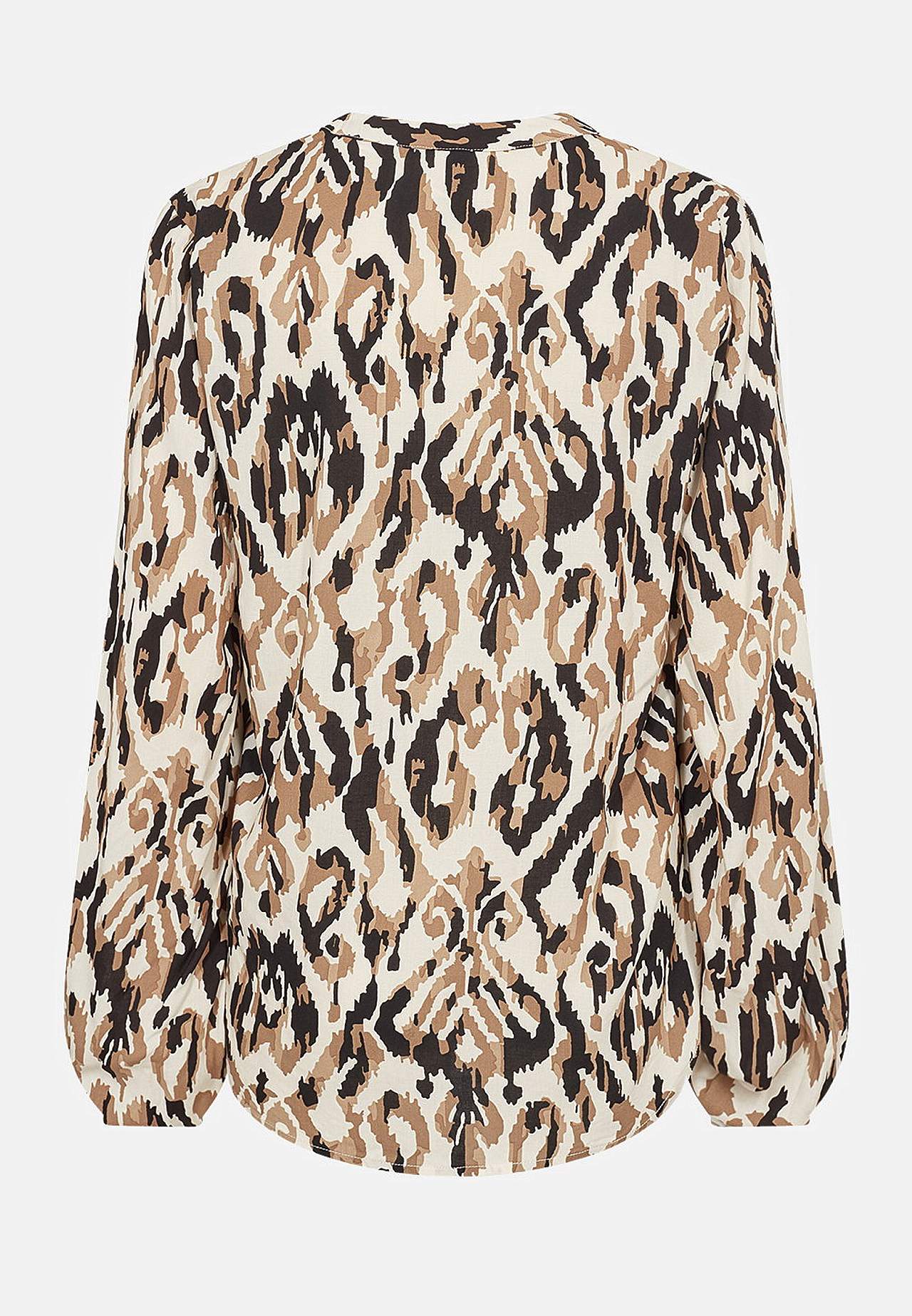 Vevet bluse med knapper