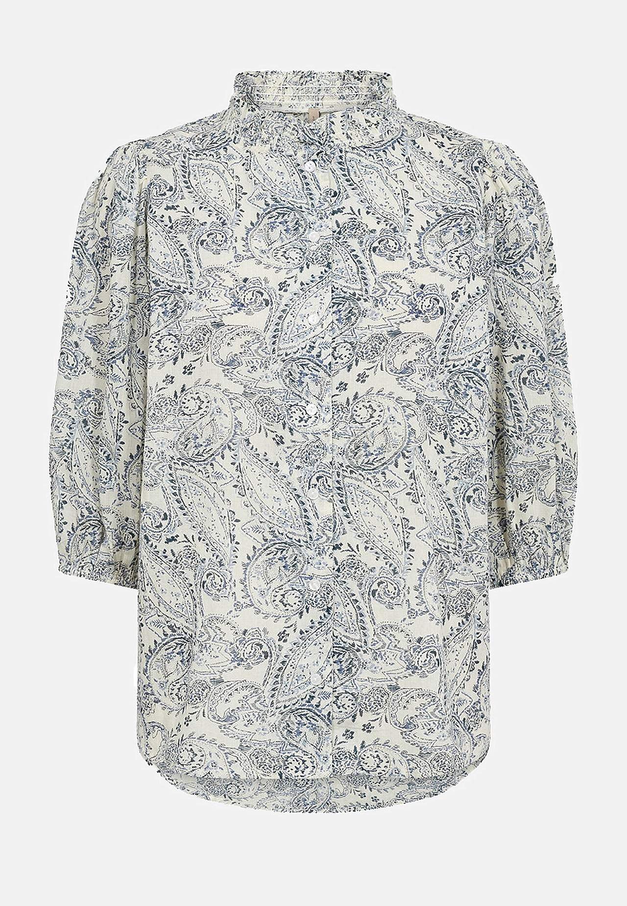 Bomullsbluse med knapper