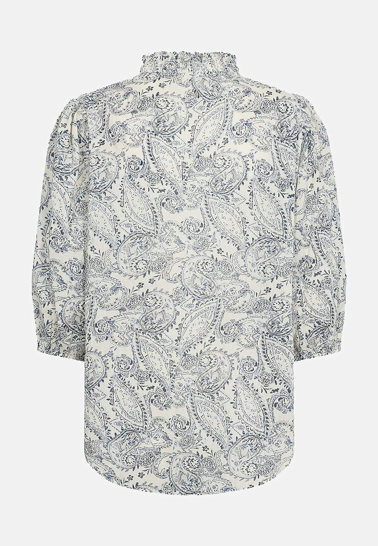 Bomullsbluse med knapper