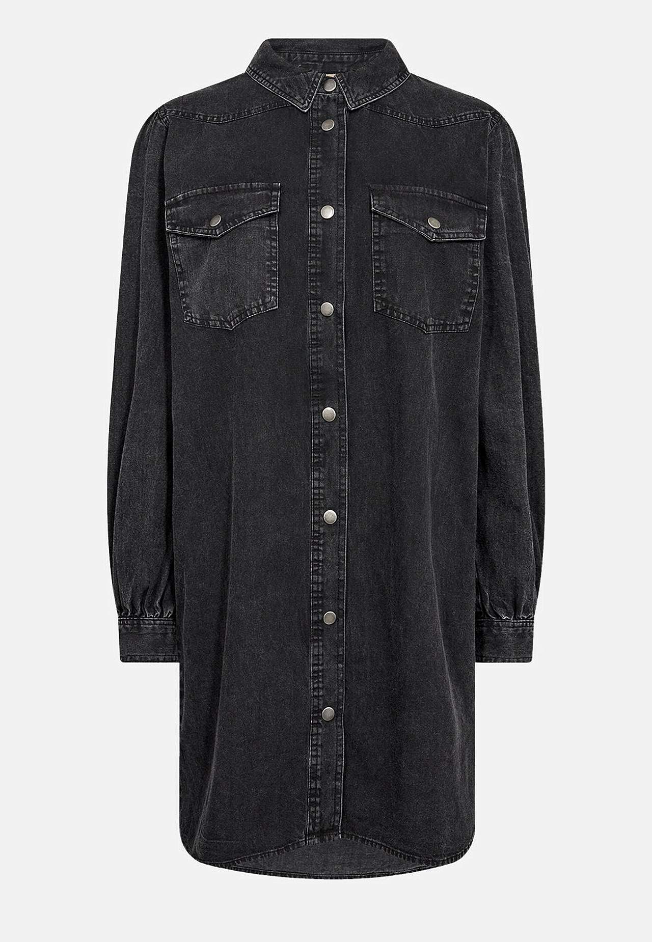 Lang denimskjorte
