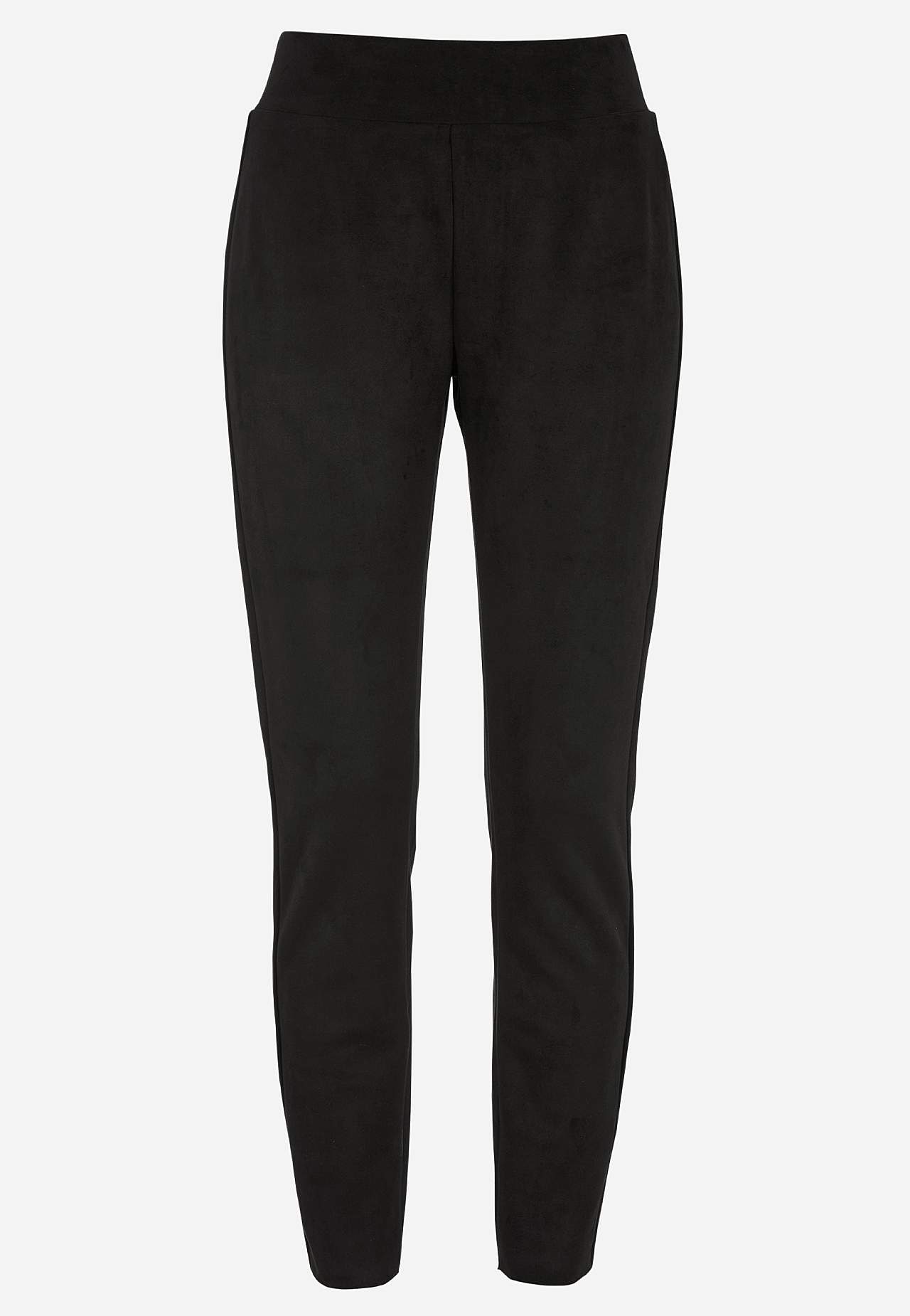 Leggings med utseende av semsket skinn