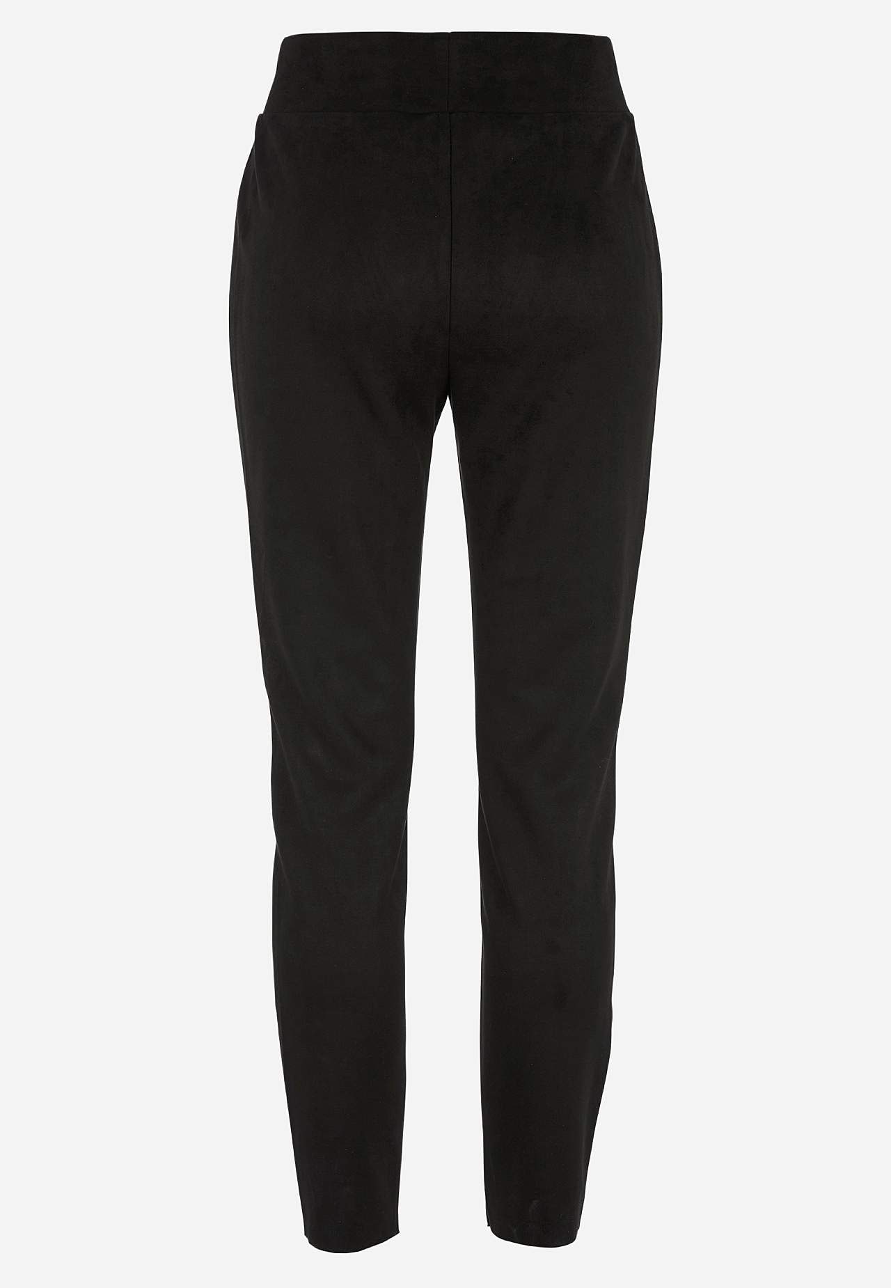 Leggings med utseende av semsket skinn