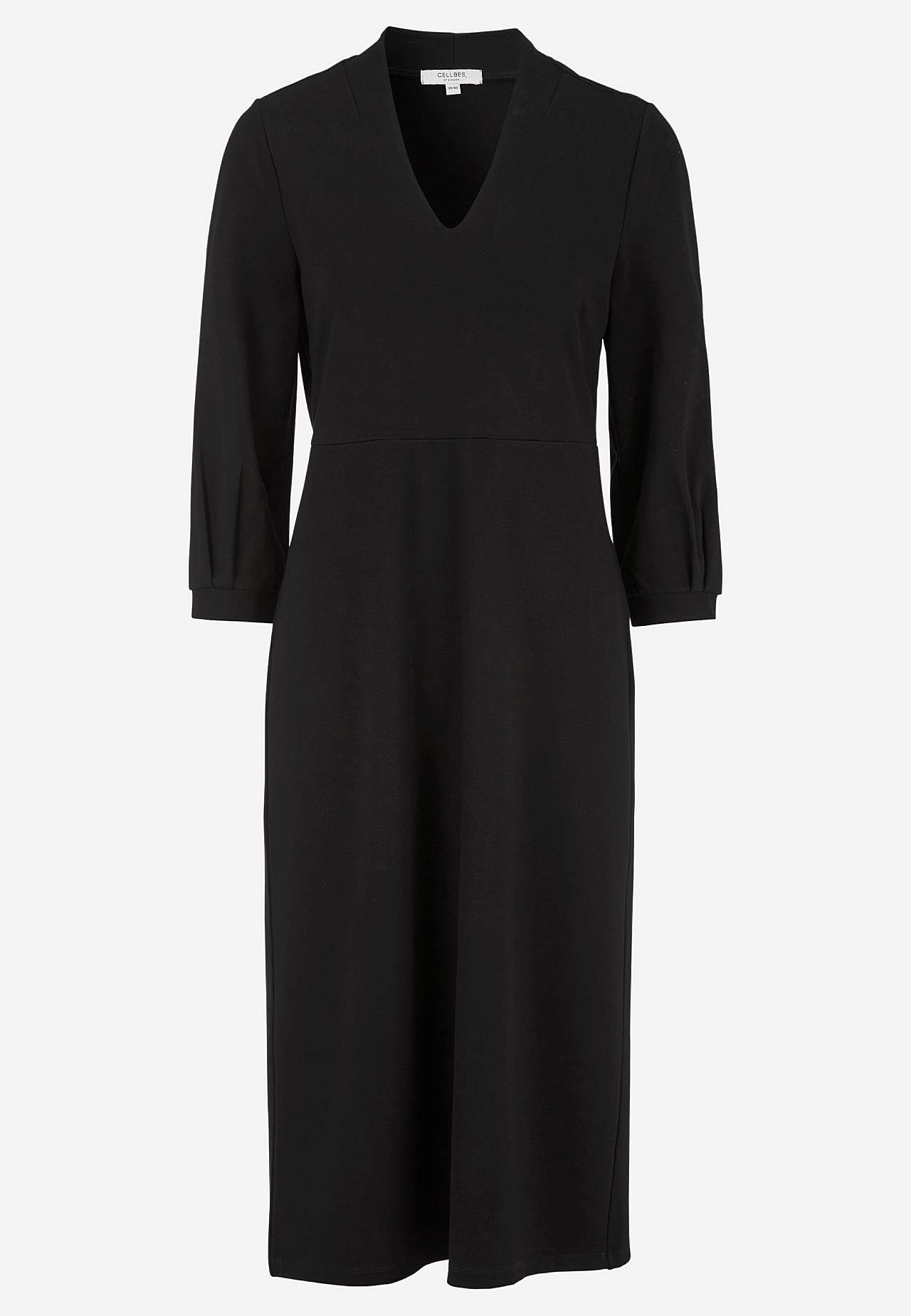Elegant, v-halset Jersey-kjole