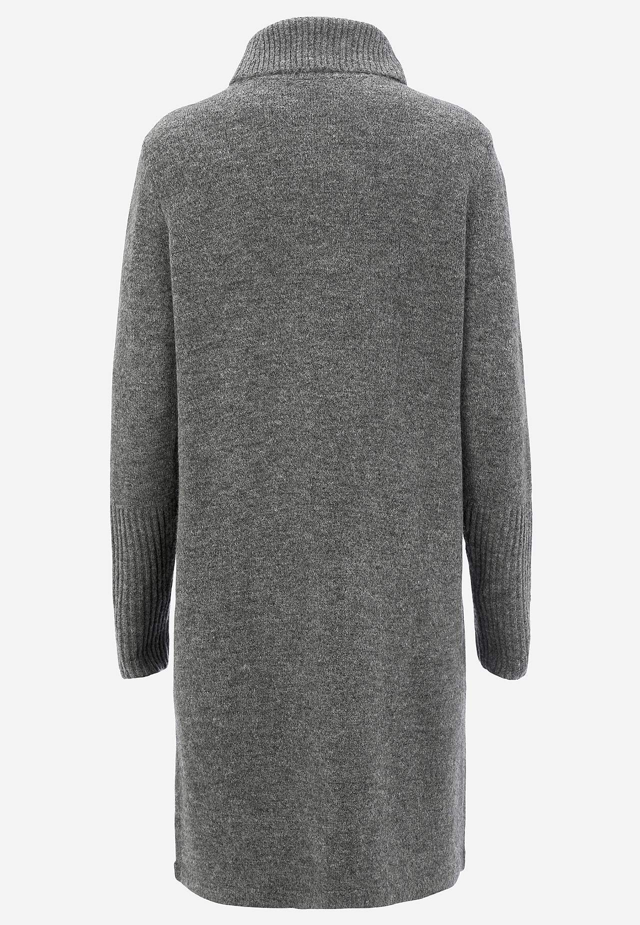 Strikket poloskjorte med innpakket detalj foran