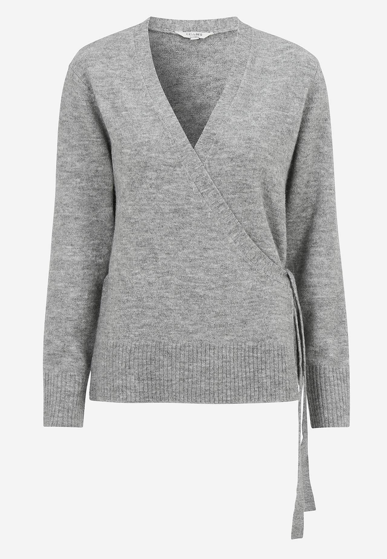 Strikket cardigan med omslagsdesign