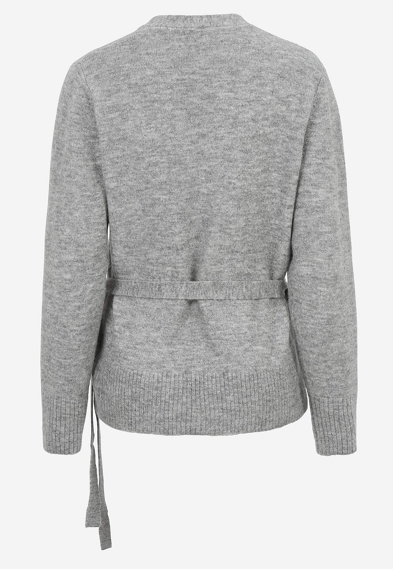 Strikket cardigan med omslagsdesign