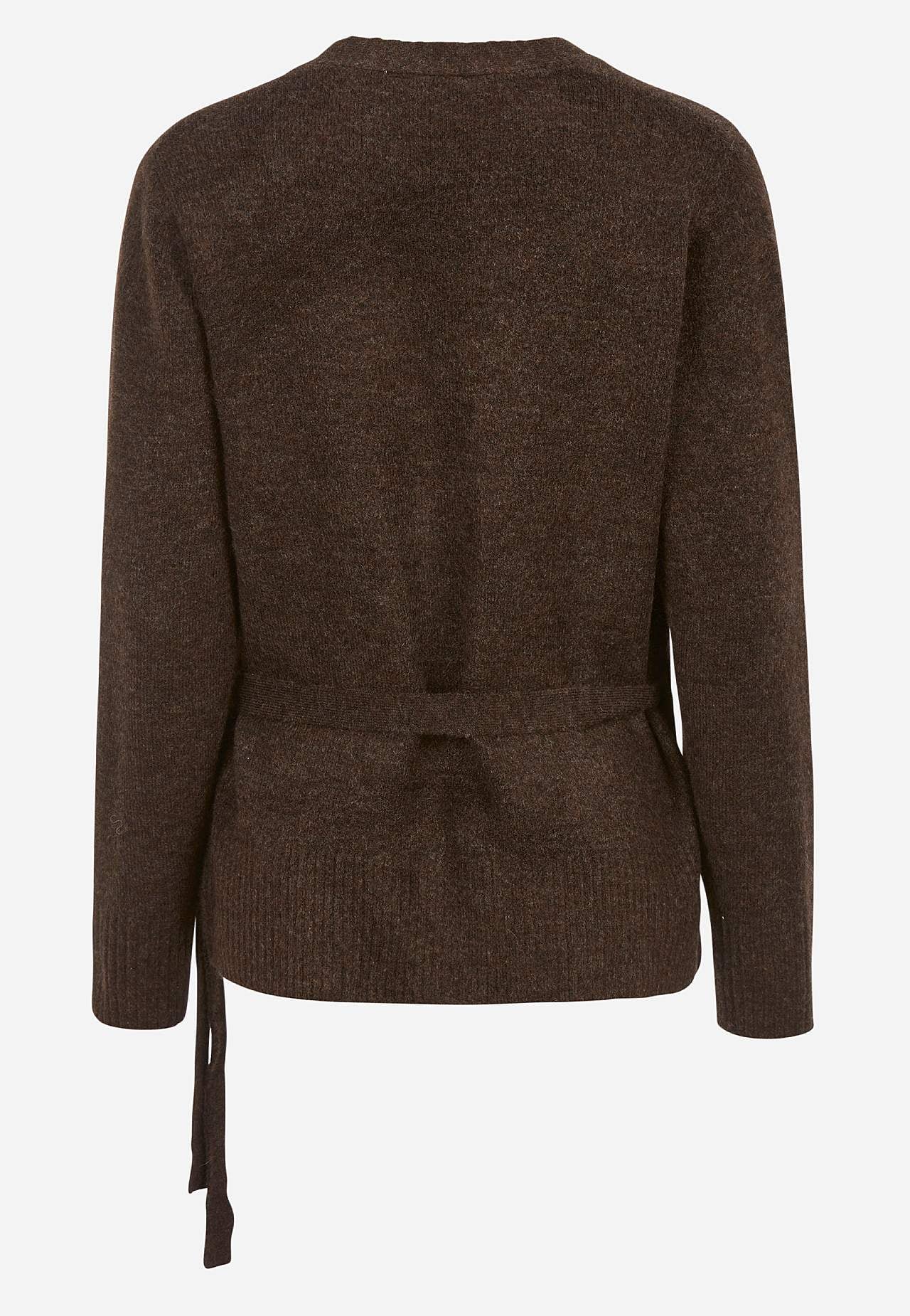 Strikket cardigan med omslagsdesign