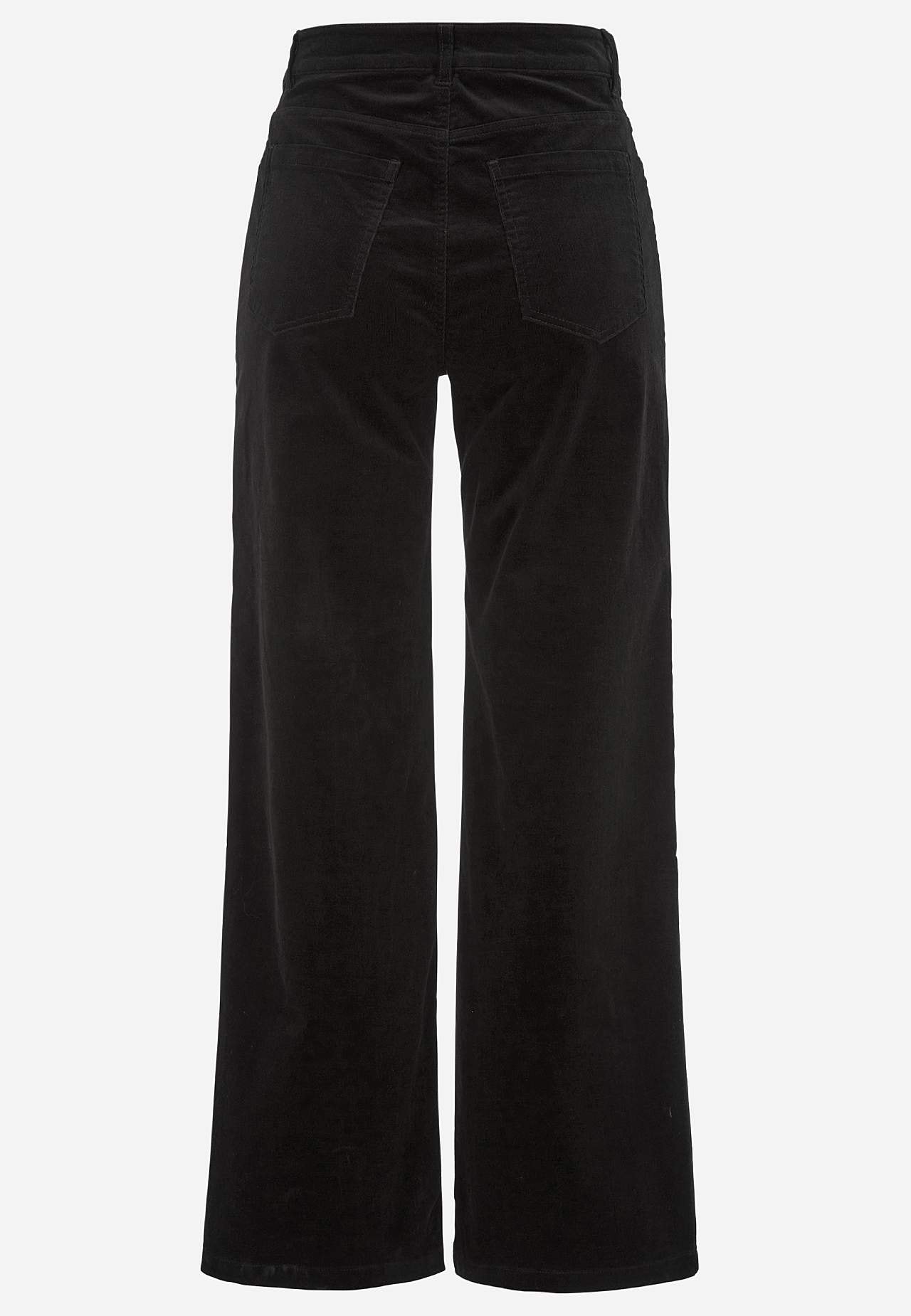 Stretchy kordfløyelsbukse med vide ben
