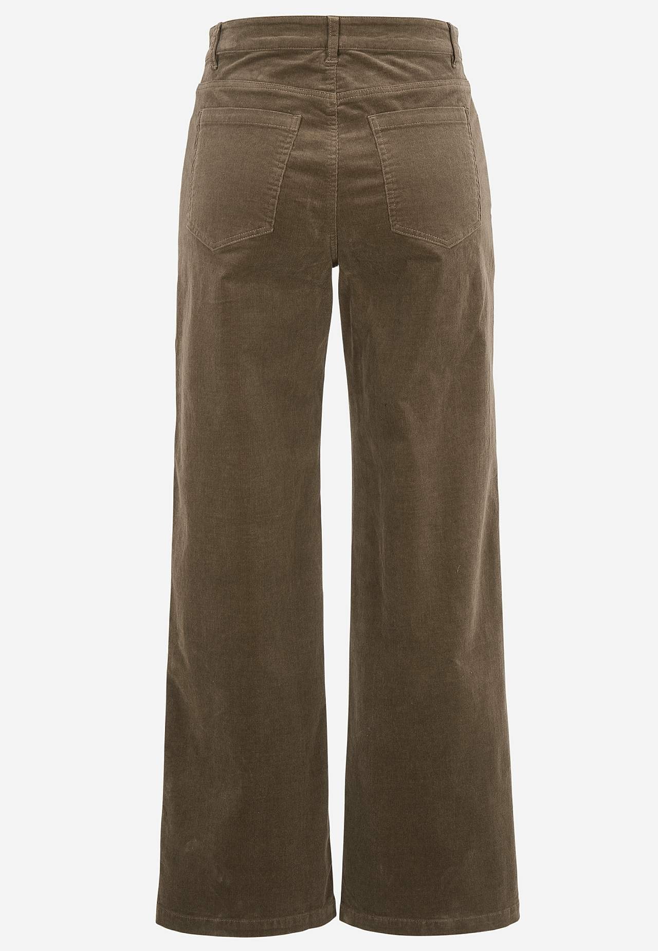 Stretchy kordfløyelsbukse med vide ben