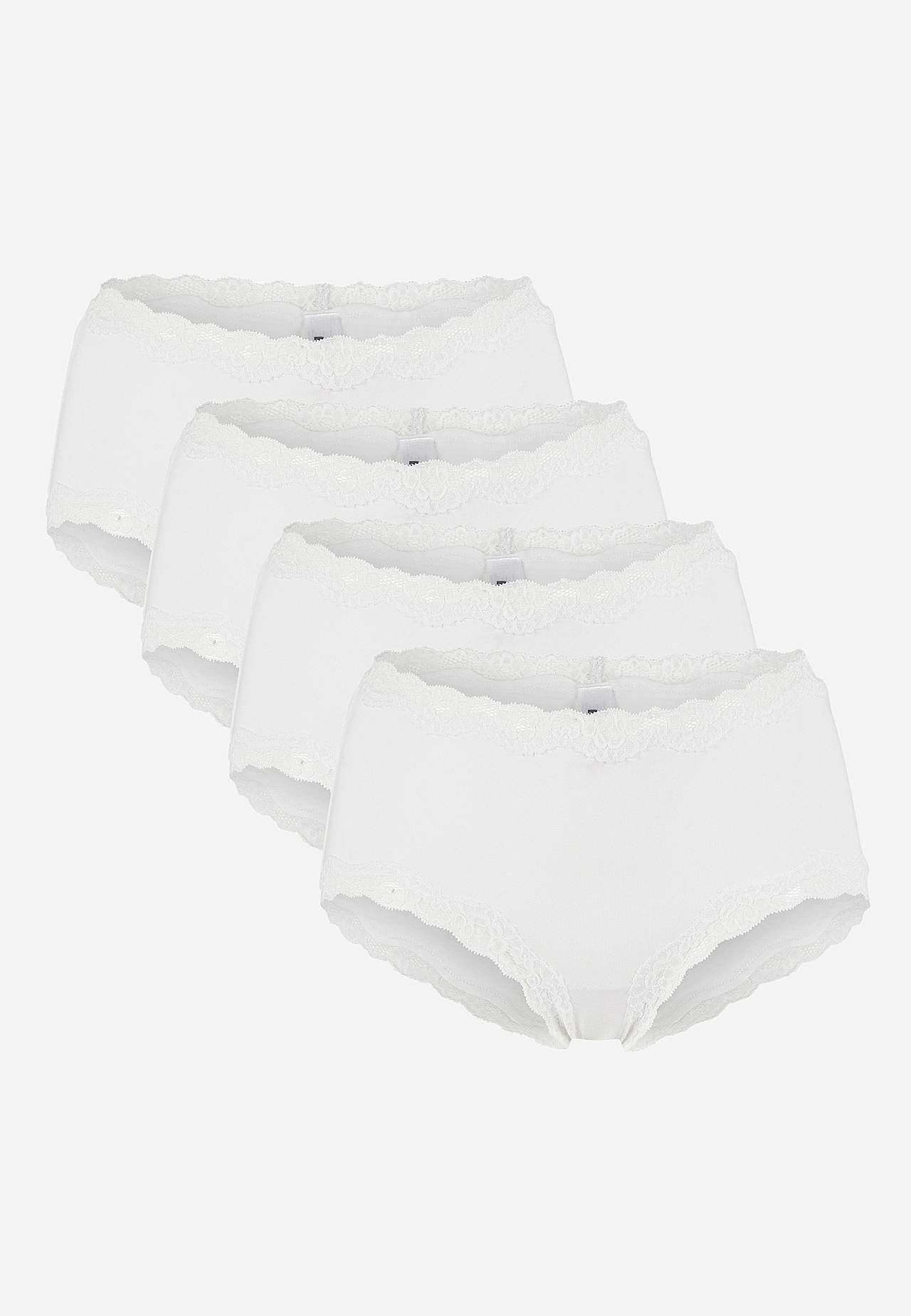 Hipstertruse med blonder Ella 4-pack