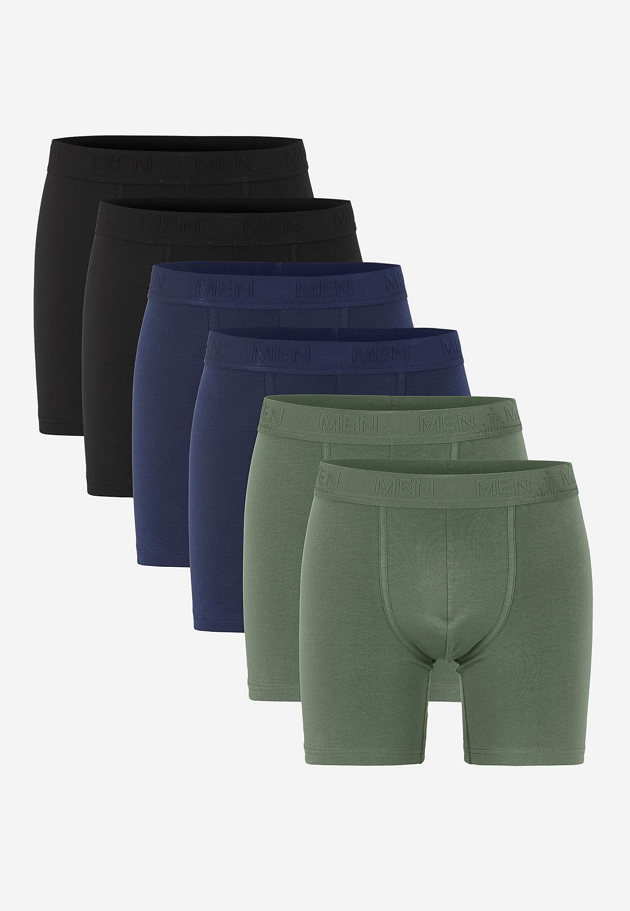 Boksershorts med lengre bein 6-pack