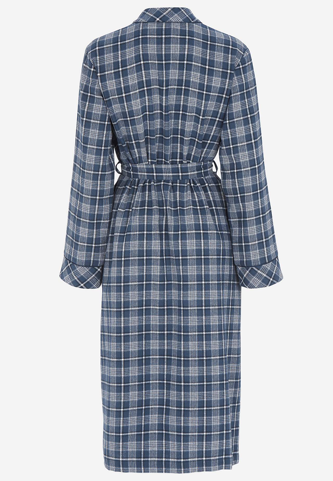 Rutete morgenkåpe i flanell
