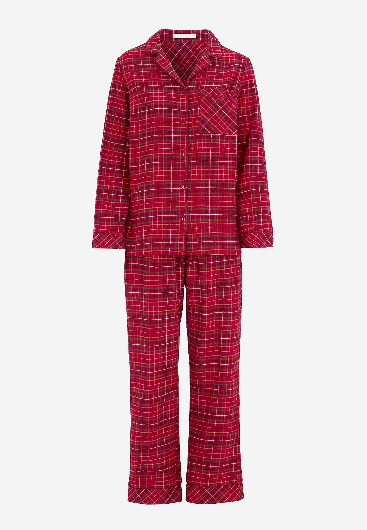 Rutete pyjamas i flanell