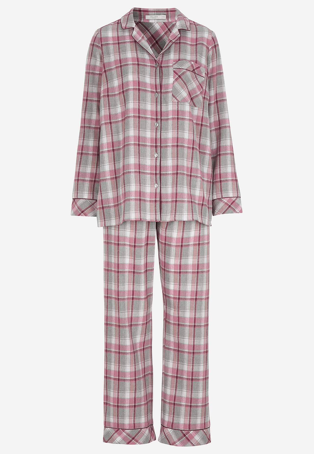 Rutete pyjamas i flanell