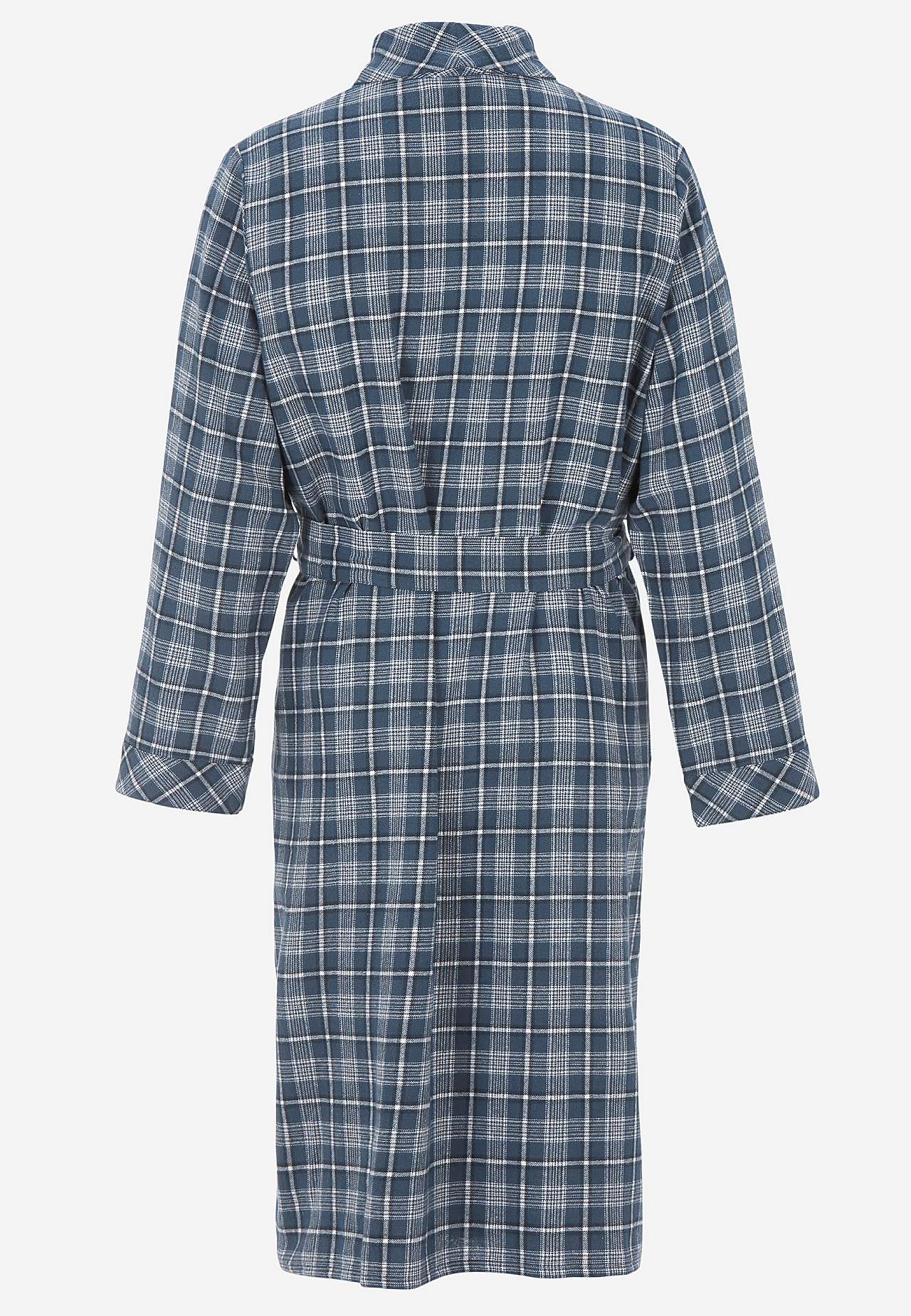 Rutete morgenkåpe i flanell