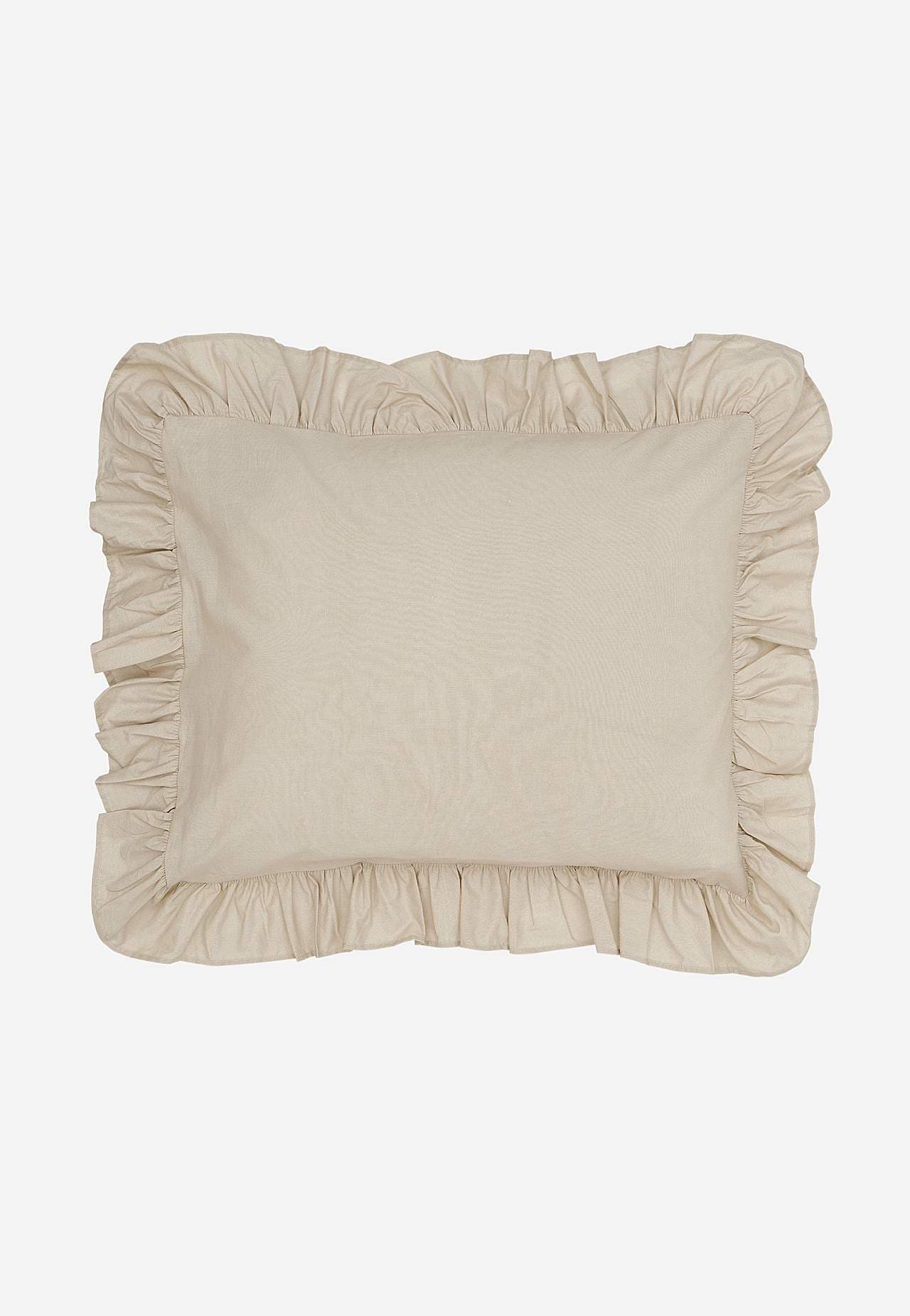 Putetrekk med volang 50x60 cm Økologisk bomull 2-pack