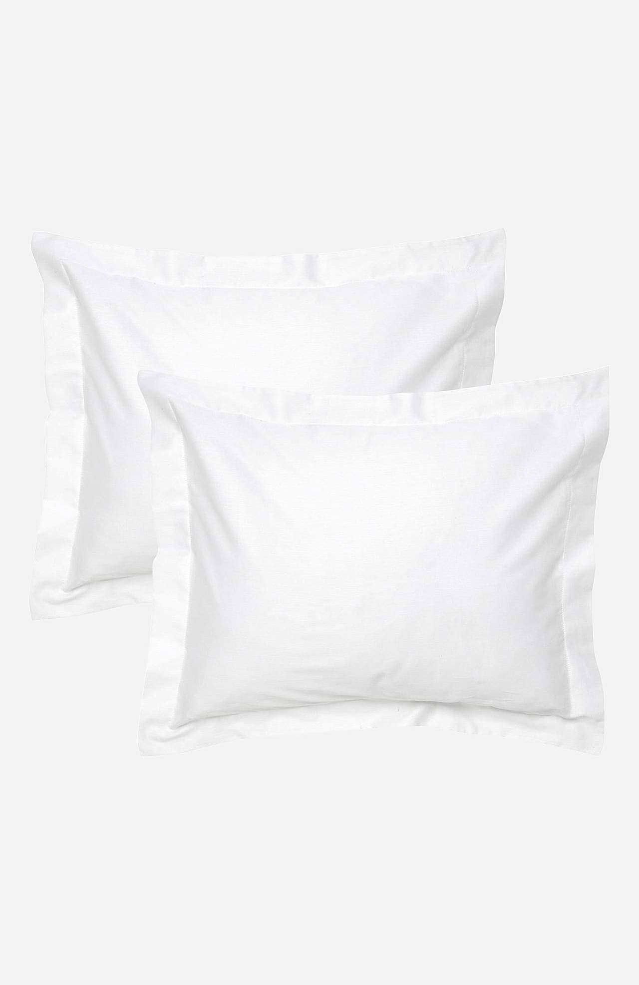 Putetrekk i sateng med vinge 50x60 cm Økologisk bomull 2-pack