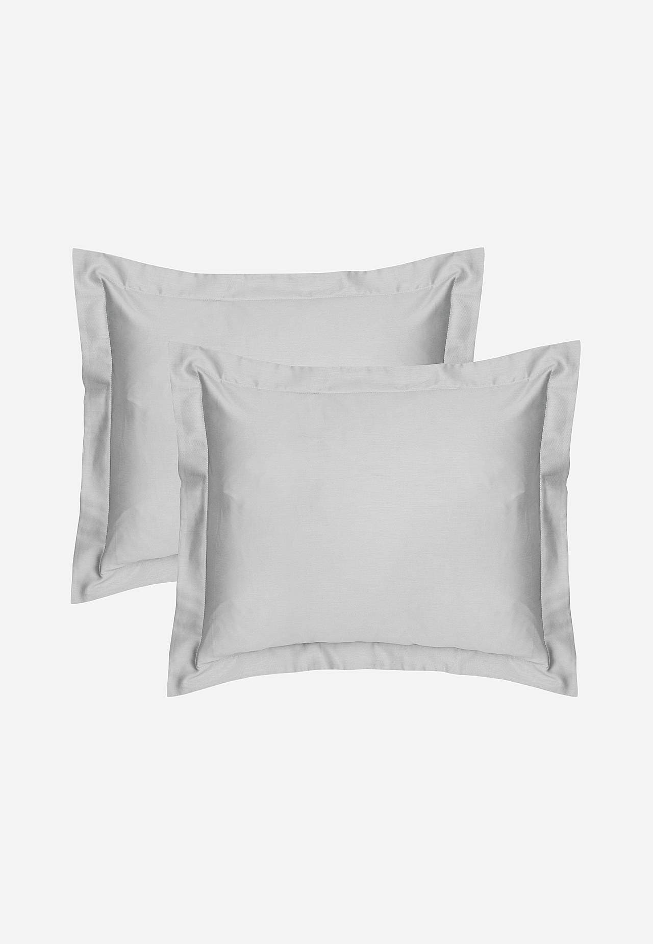 Putetrekk i sateng med vinge 50x60 cm Økologisk bomull 2-pack