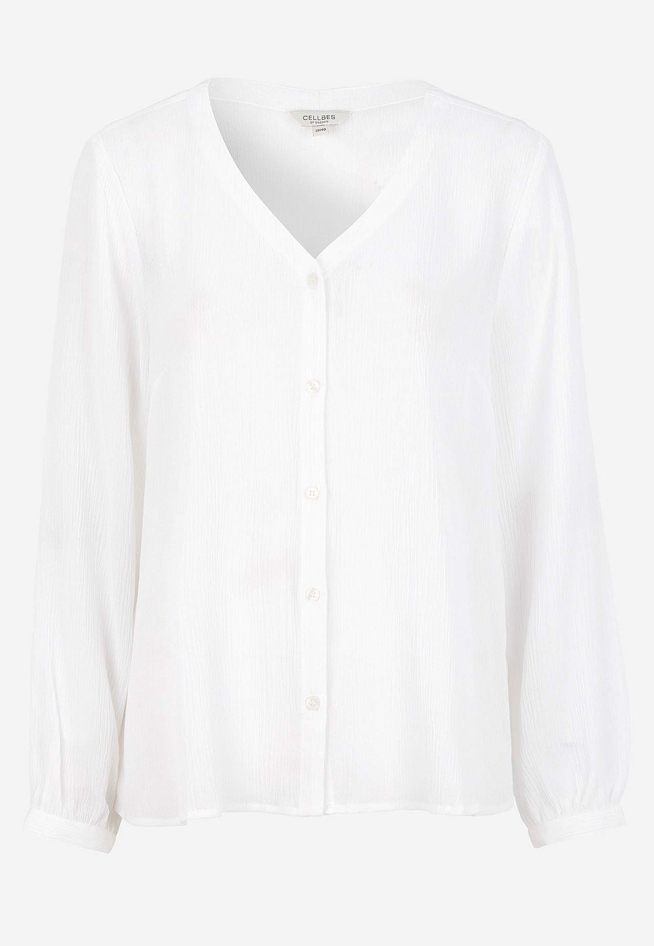 Bluse med crêpe-kvalitet