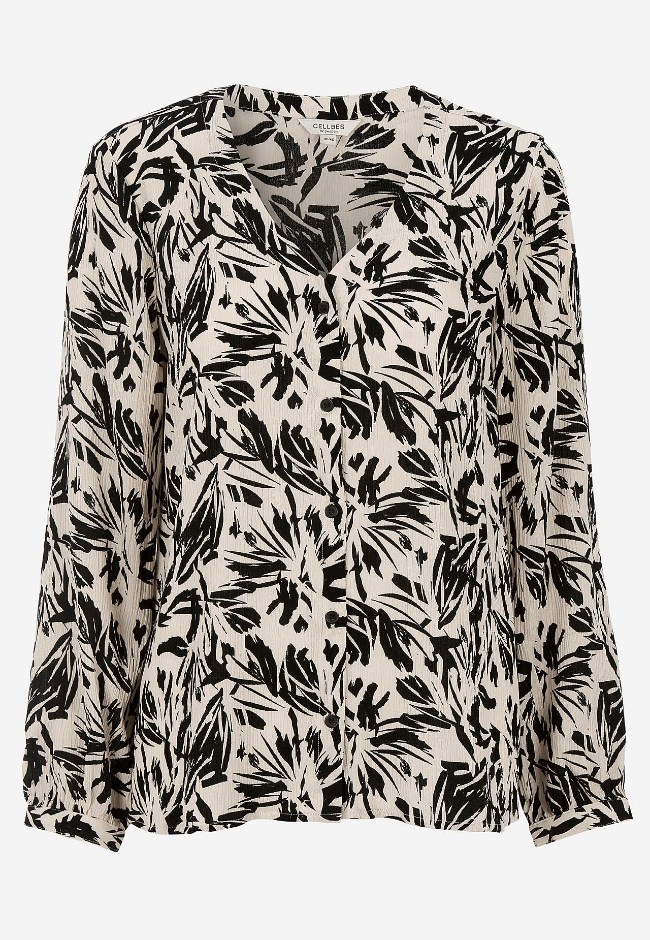 Bluse med crêpe-kvalitet