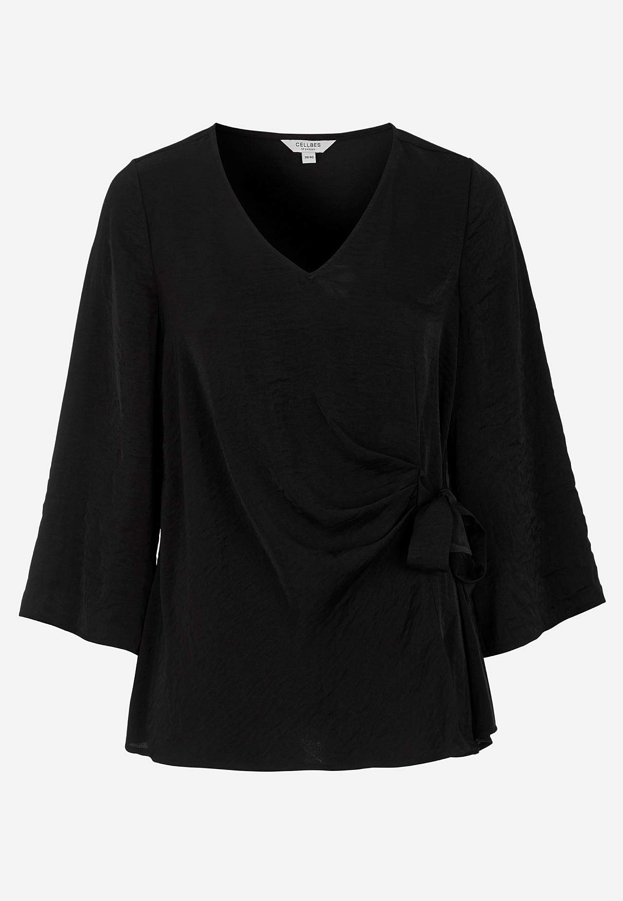 Bluse med knytebånd