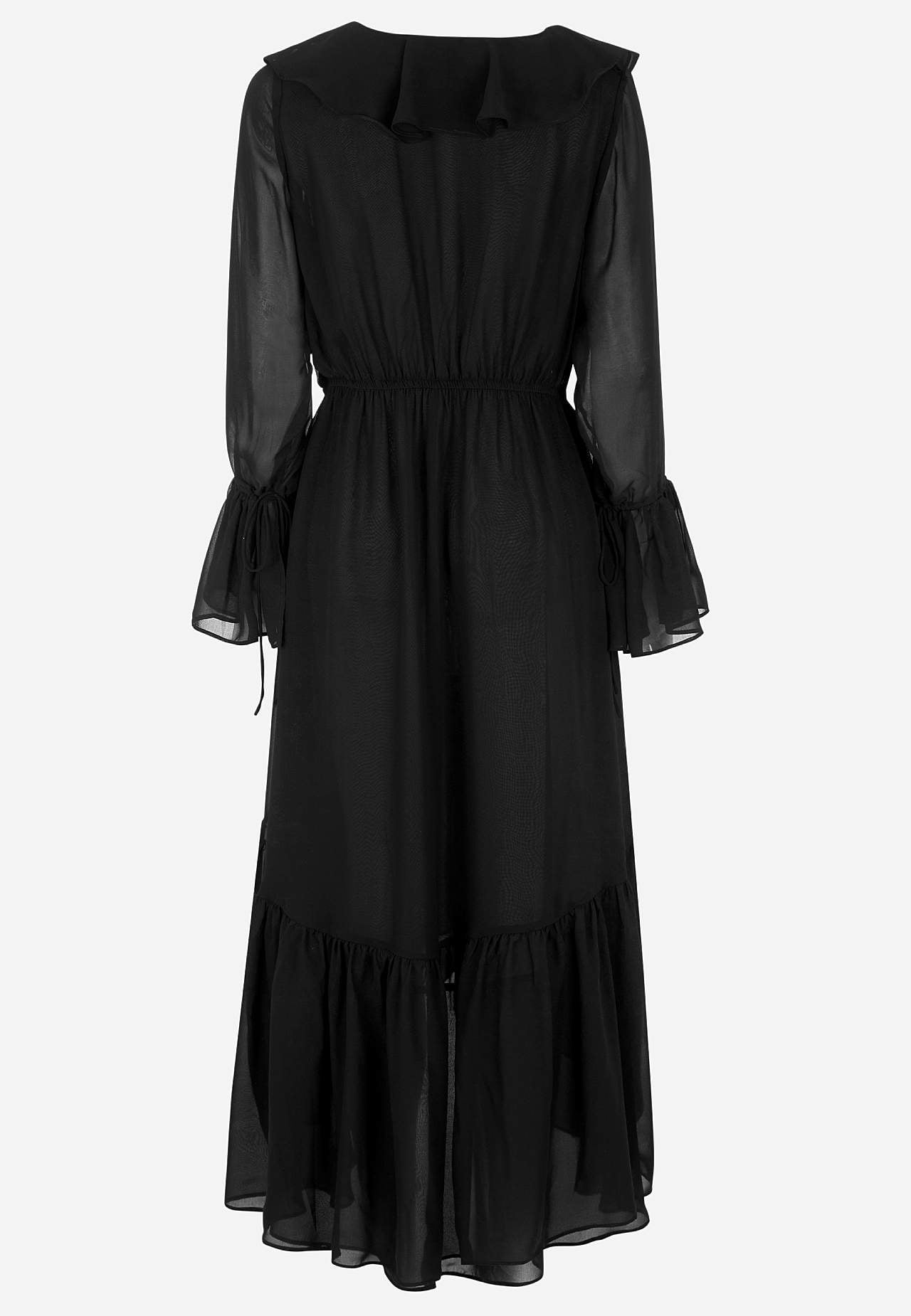 Festkjole i vevd chiffon