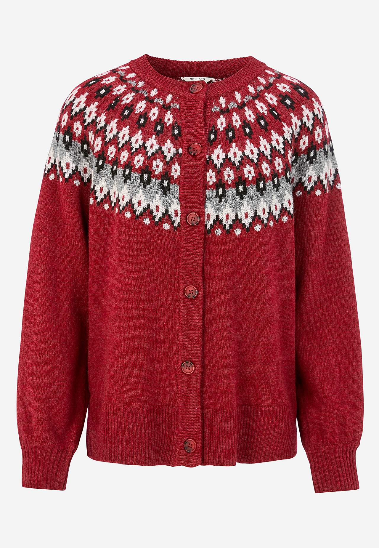 Jacquard-mønster cardigan