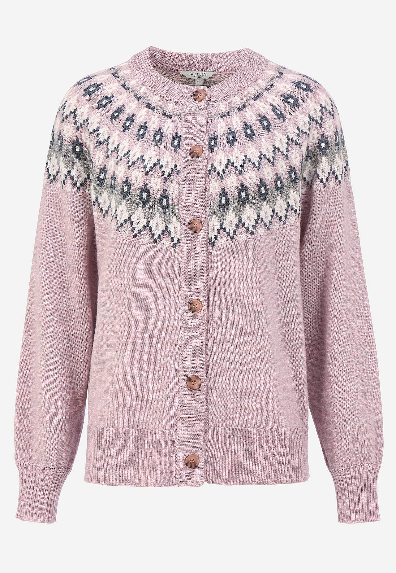 Jacquard-mønster cardigan