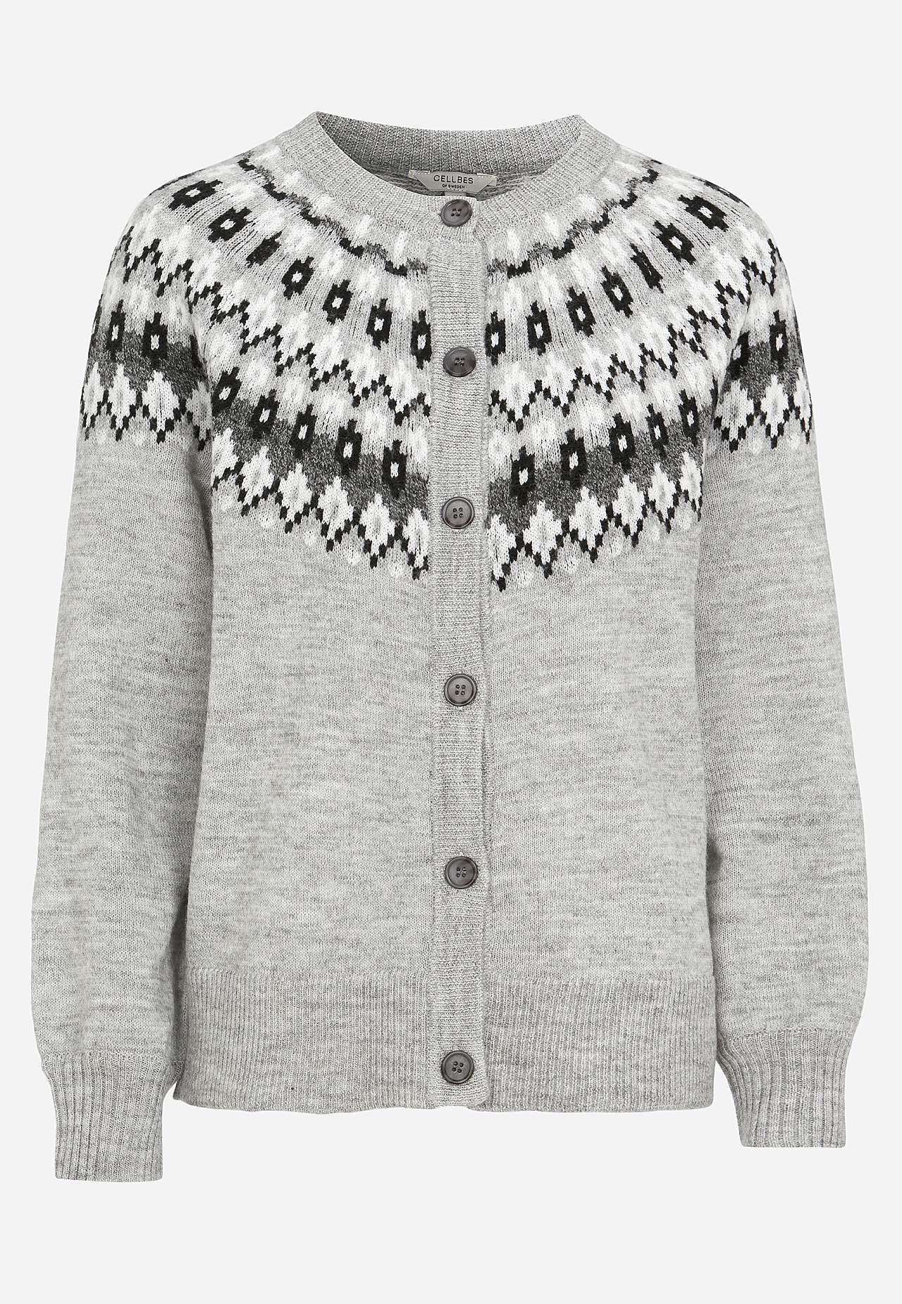 Jacquard-mønster cardigan