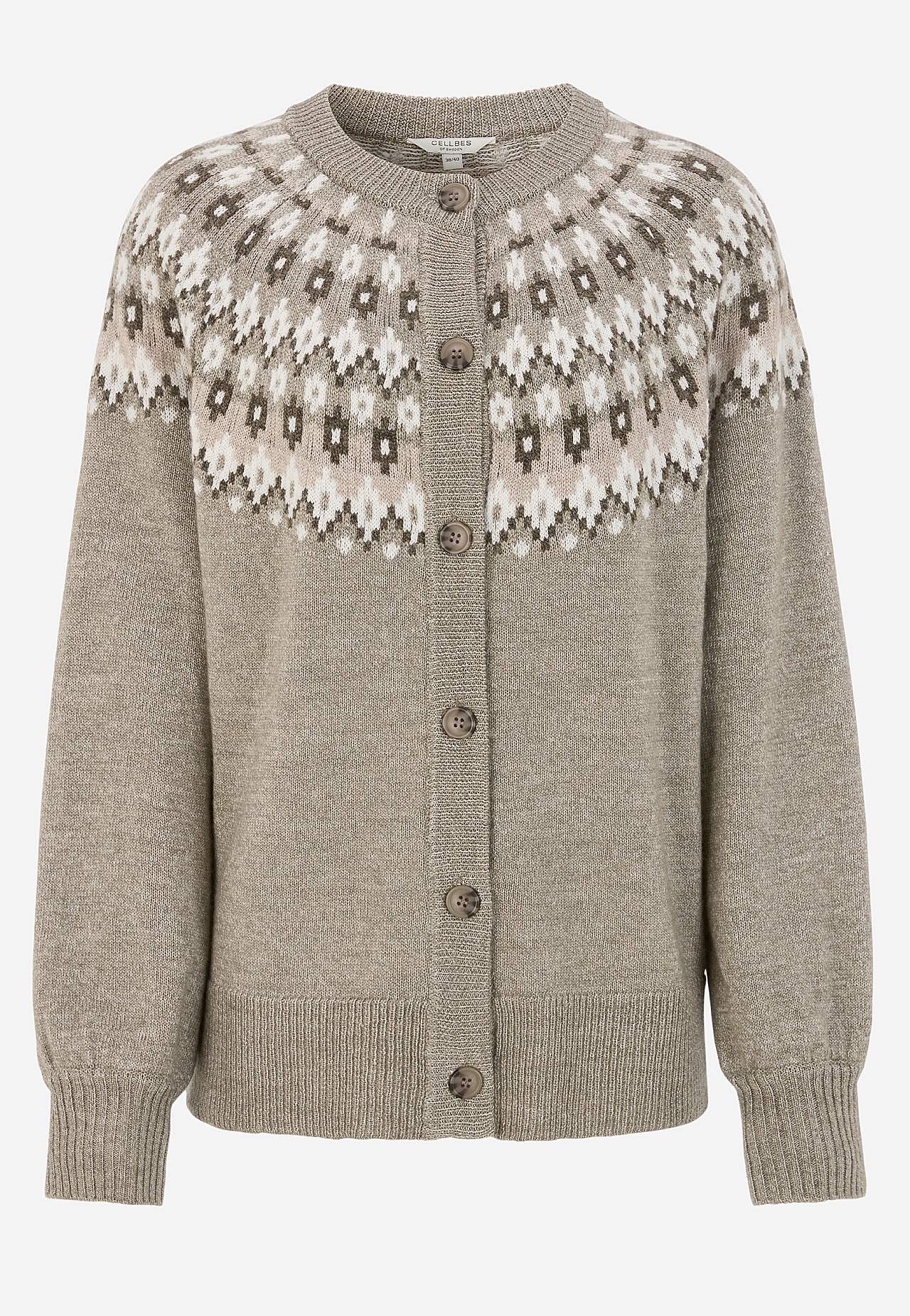 Jacquard-mønster cardigan