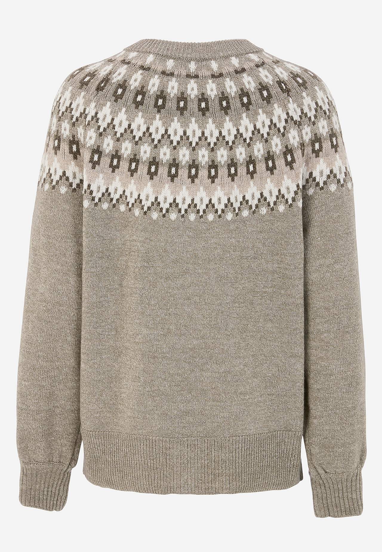 Jacquard-mønster cardigan