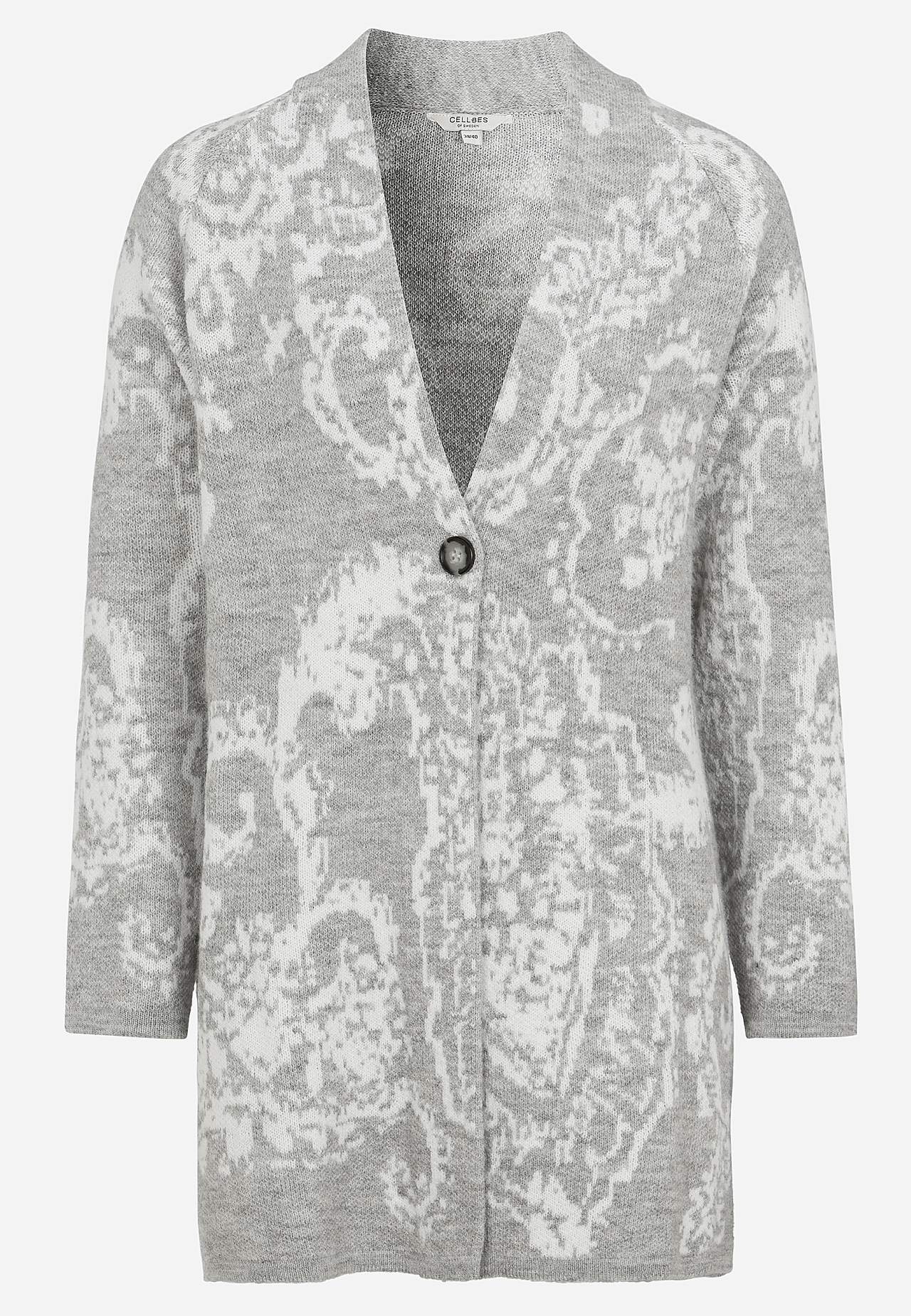 Jacquardstrikket cardigan