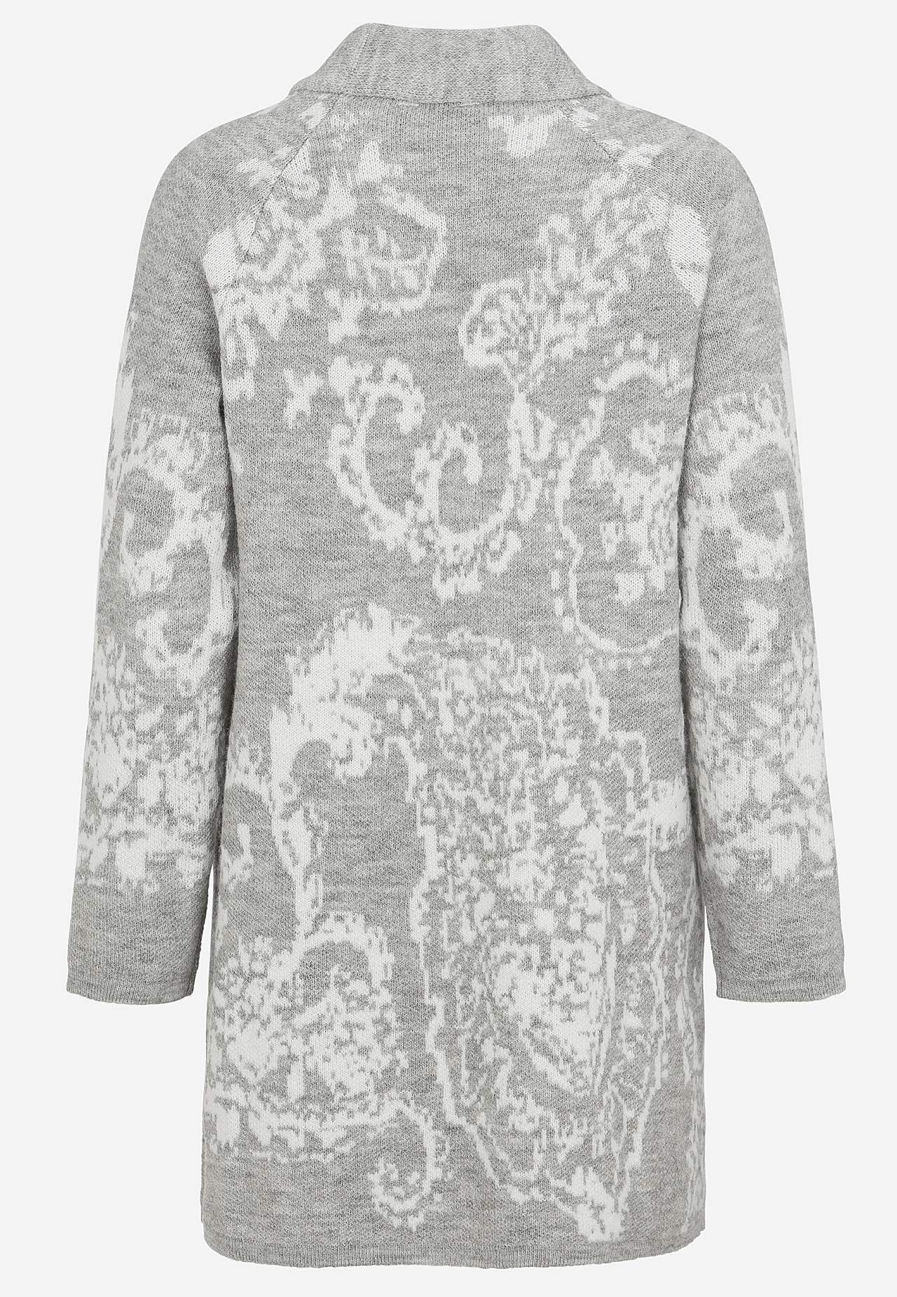 Jacquardstrikket cardigan