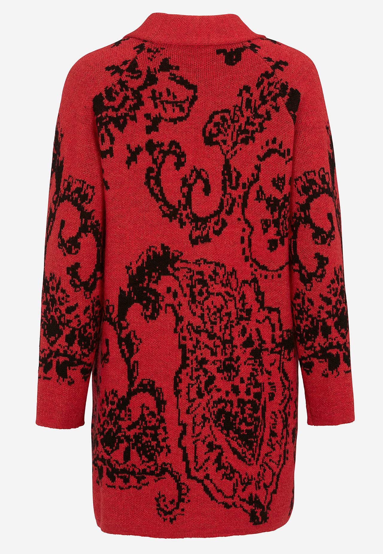 Jacquardstrikket cardigan