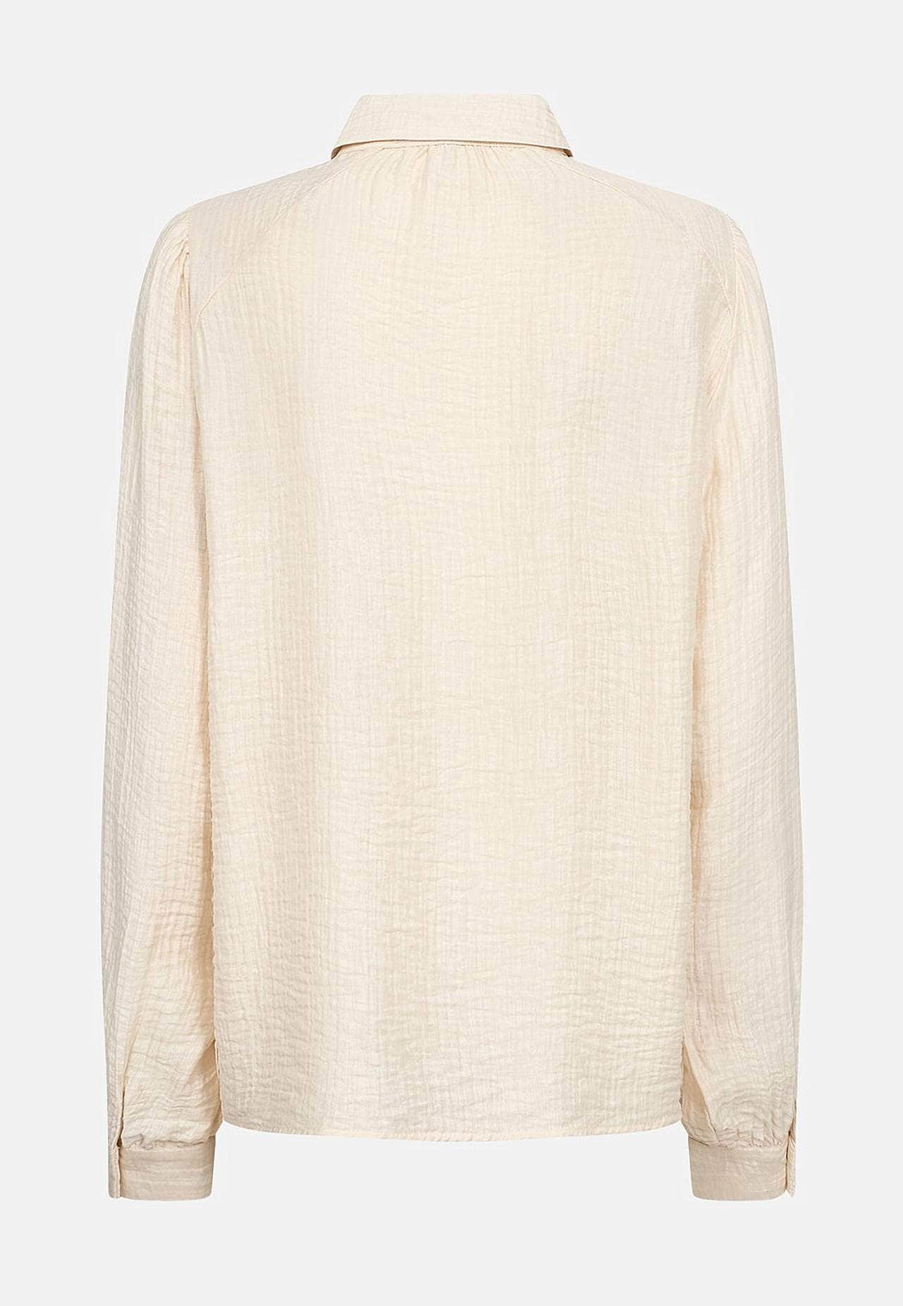 Rynket bluse med lysskinn
