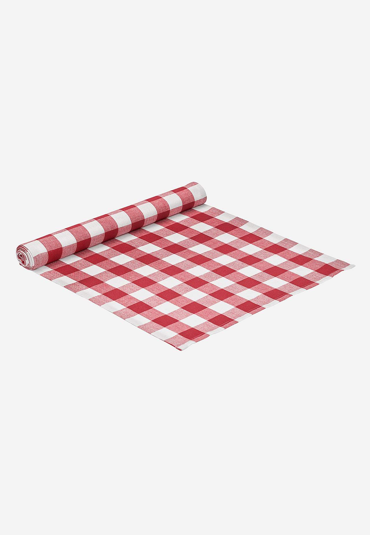 Vevet, rutete bordløper