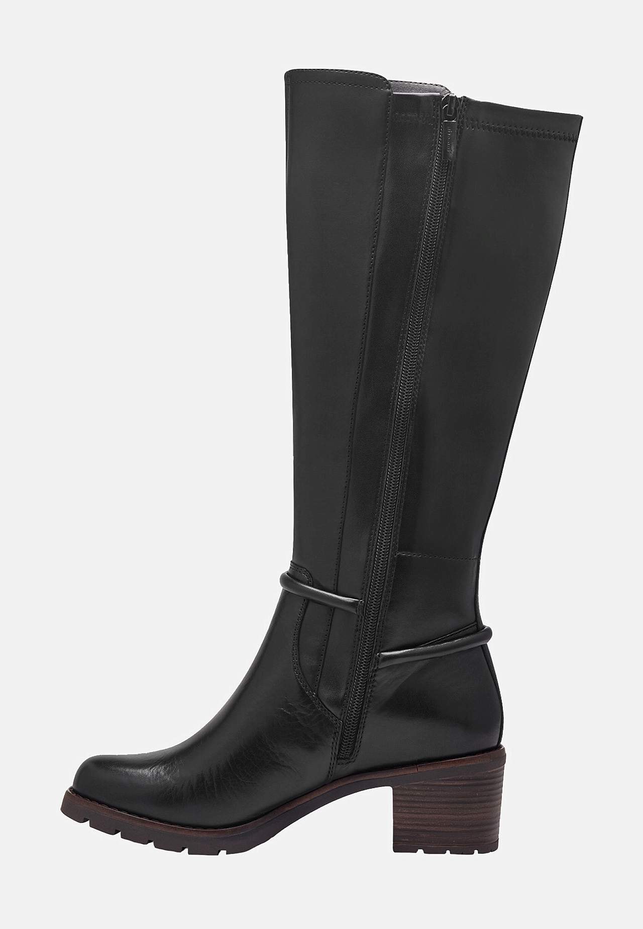 Vannavstøtende lærstøvel med stretchy skaft Comfort